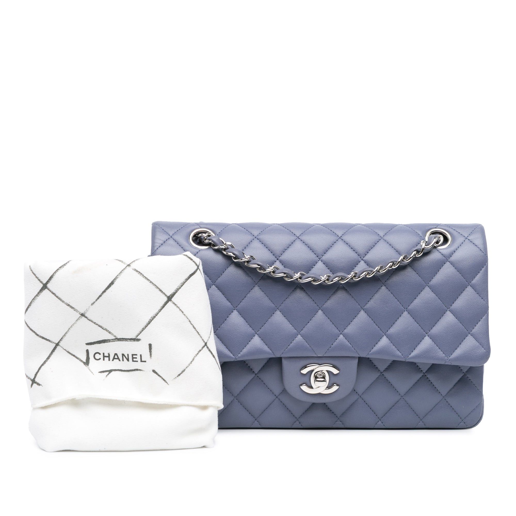 Chanel Chanel Medium Classic Lambskin Double Flap Purple Size ONE SIZE - 10 Thumbnail