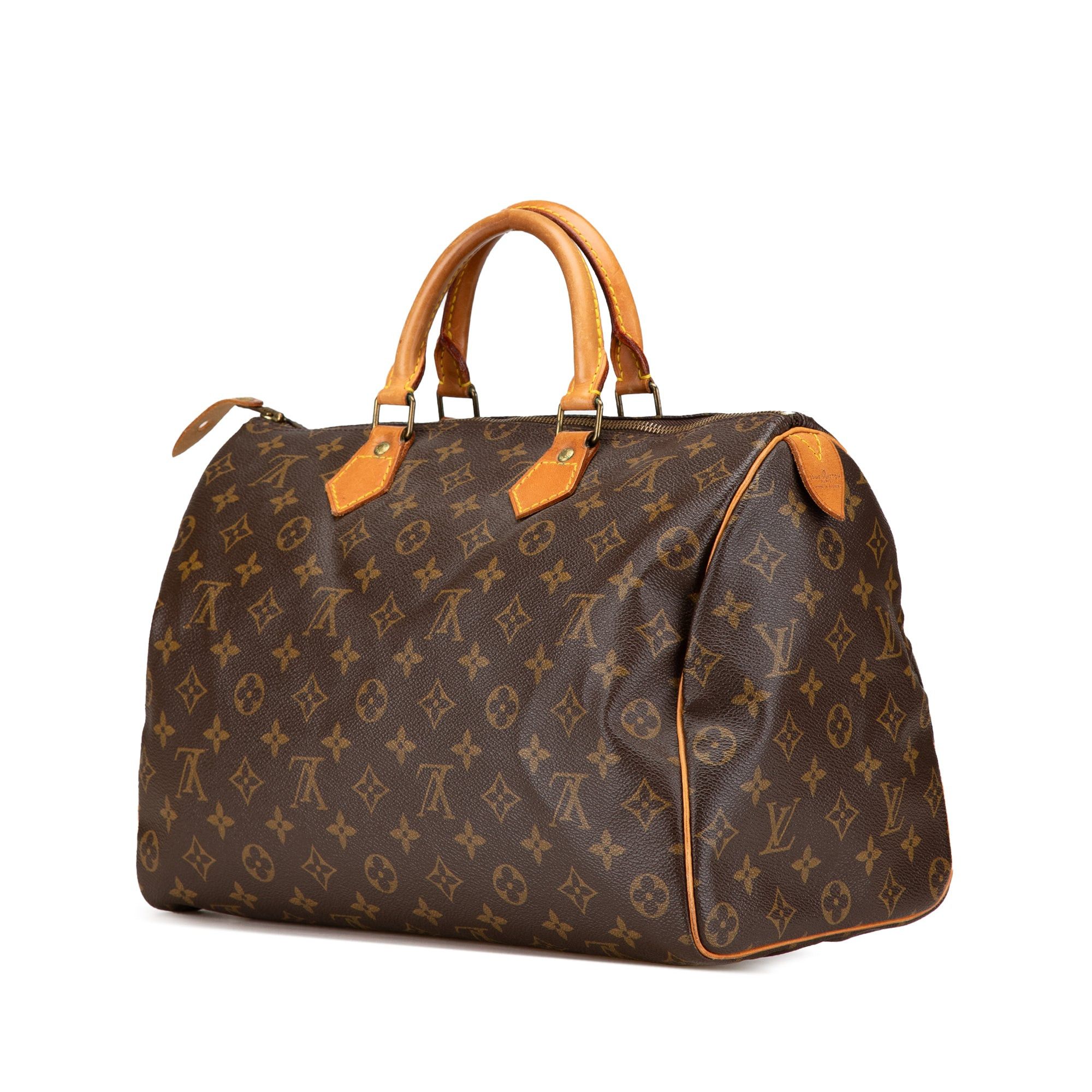 Louis Vuitton Louis Vuitton Monogram Speedy 35 Brown Size ONE SIZE - 2 Thumbnail