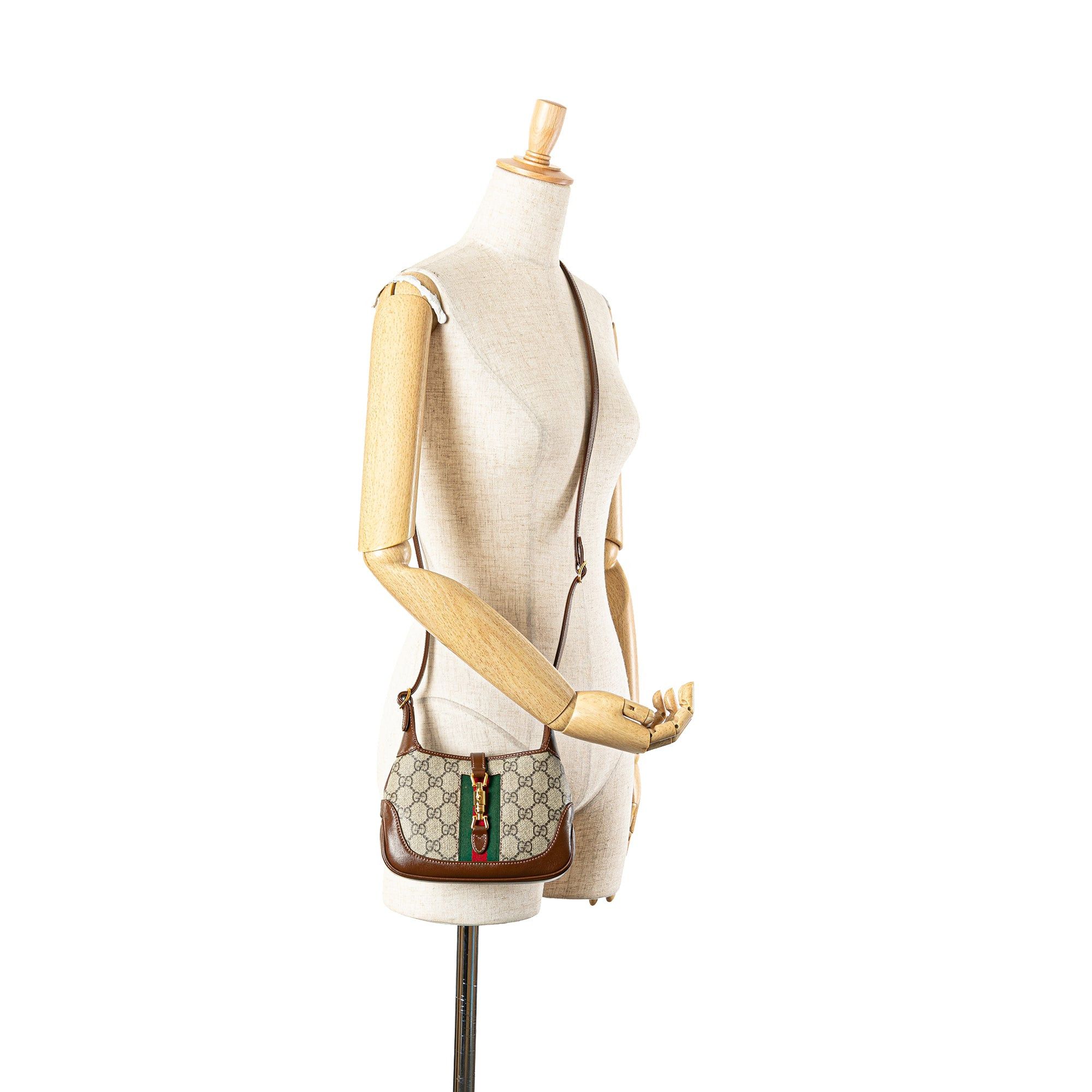 Gucci Gucci Mini GG Supreme Jackie 1961 Crossbody Brown Size ONE SIZE - 12 Thumbnail