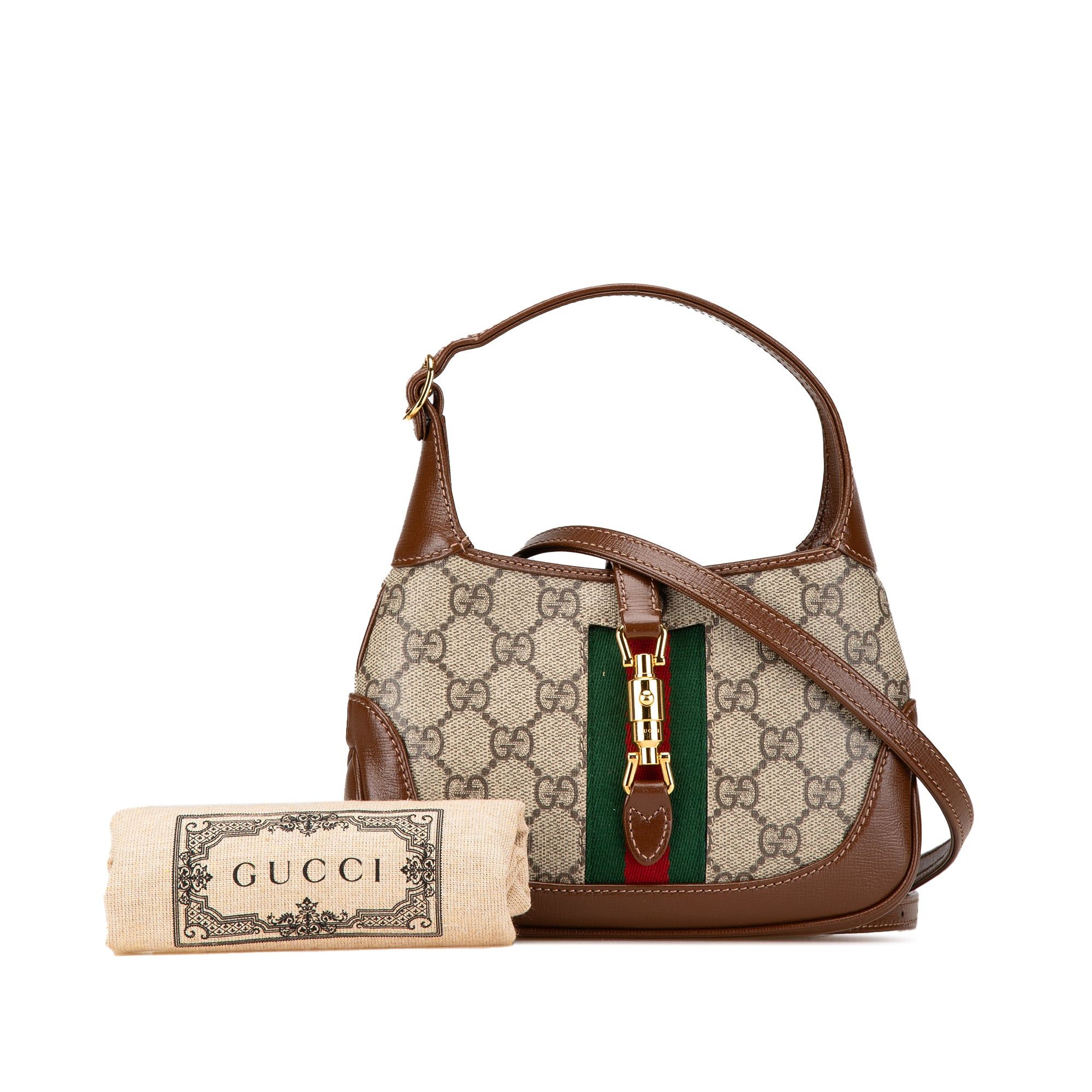Gucci Gucci Mini GG Supreme Jackie 1961 Crossbody Brown Size ONE SIZE - 13 Thumbnail