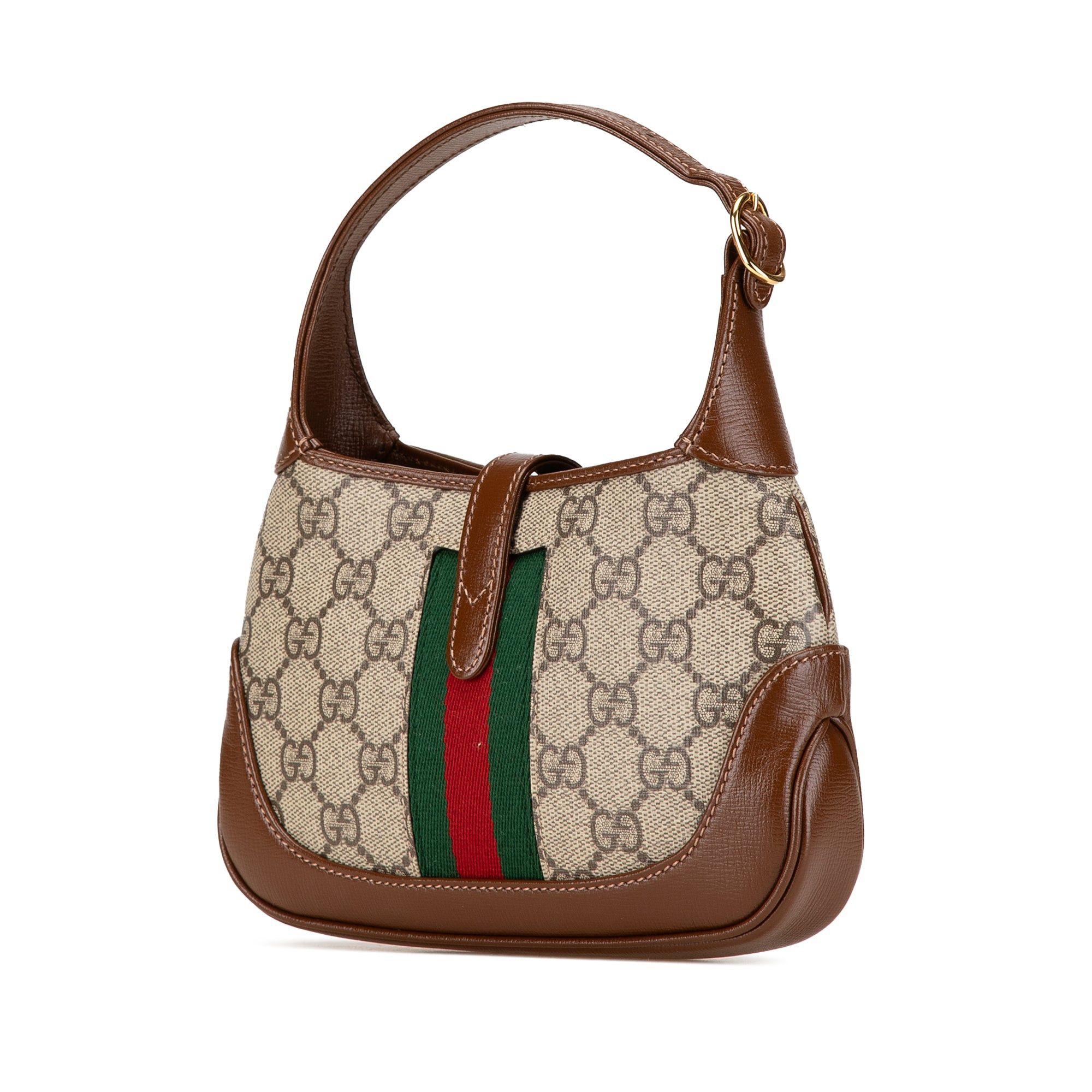 Gucci Gucci Mini GG Supreme Jackie 1961 Crossbody Brown Size ONE SIZE - 2 Thumbnail