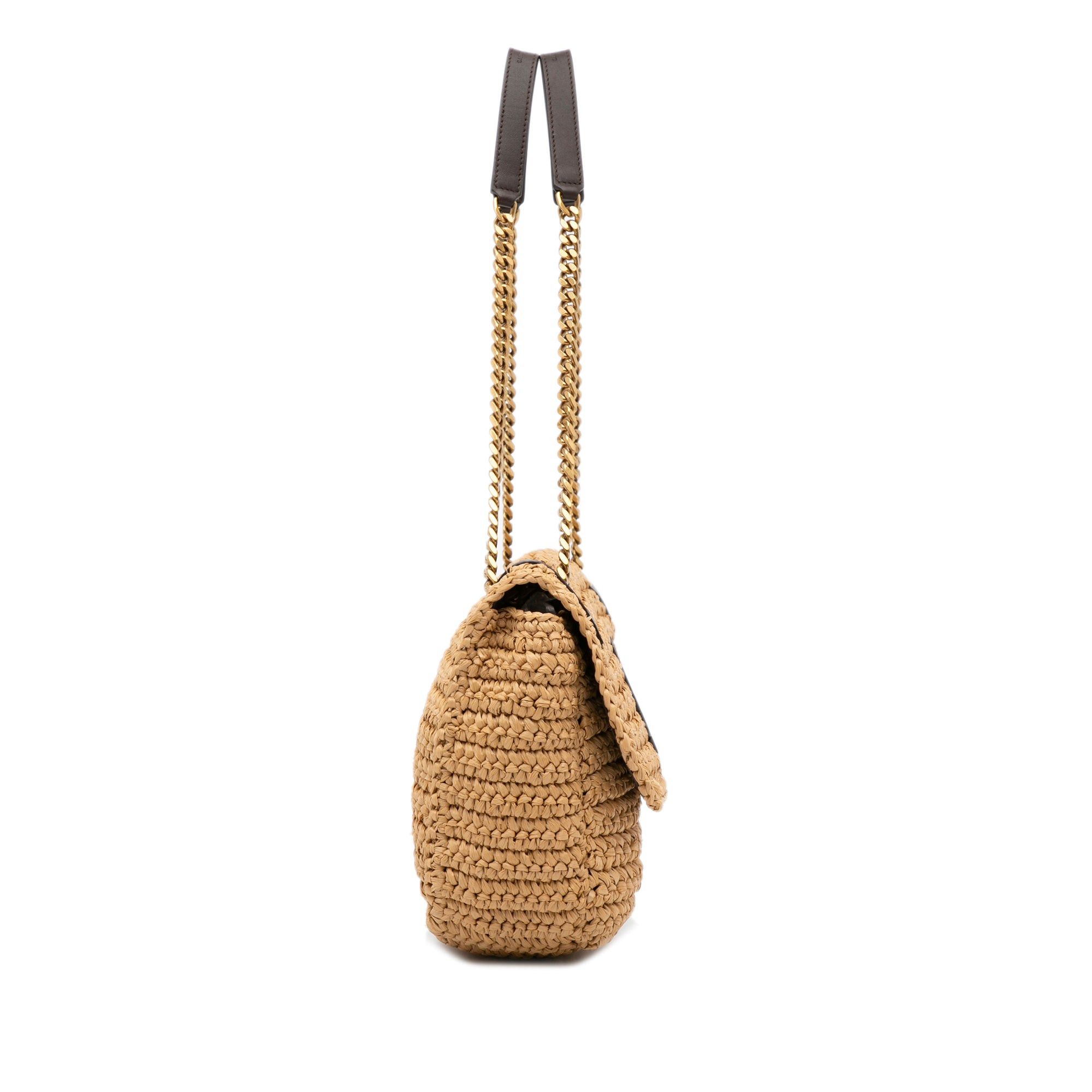 Saint Laurent Paris Saint Laurent Raffia Niki Shoulder Bag Brown Size ONE SIZE - 4 Thumbnail