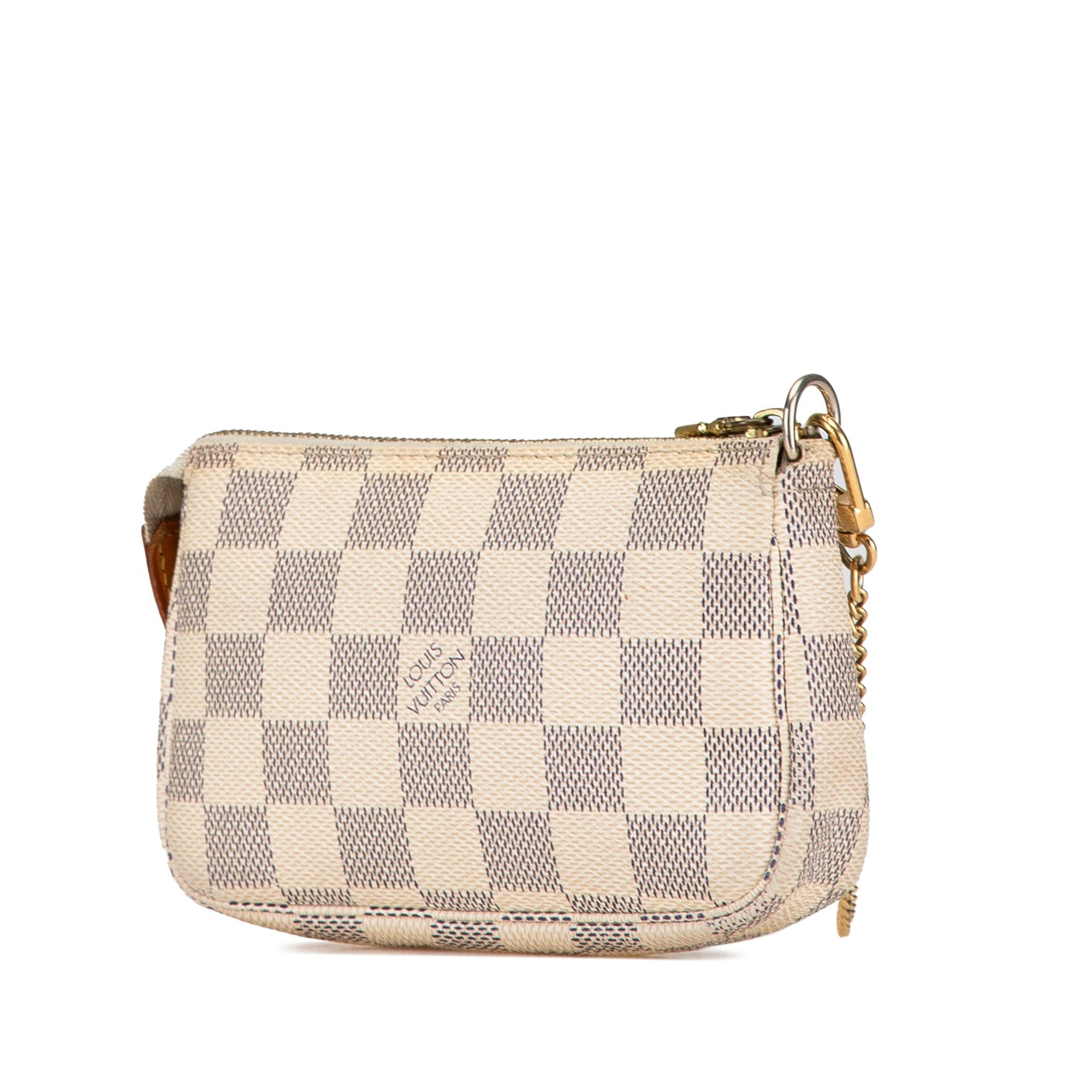 Louis Vuitton Damier Azur Mini Pochette Accessories White