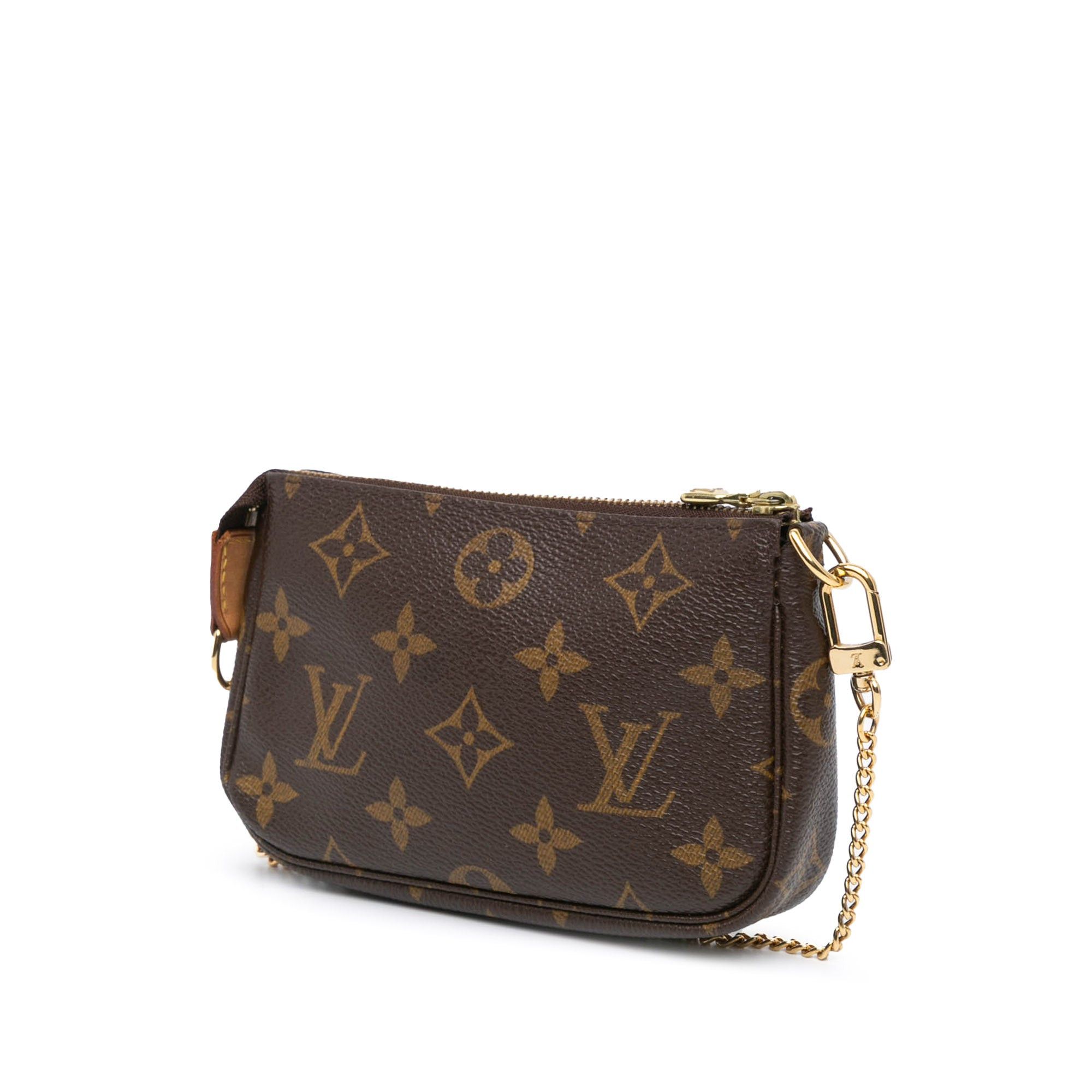 Louis Vuitton Louis Vuitton Monogram Mini Pochette Accessories Brown Size ONE SIZE - 2 Thumbnail