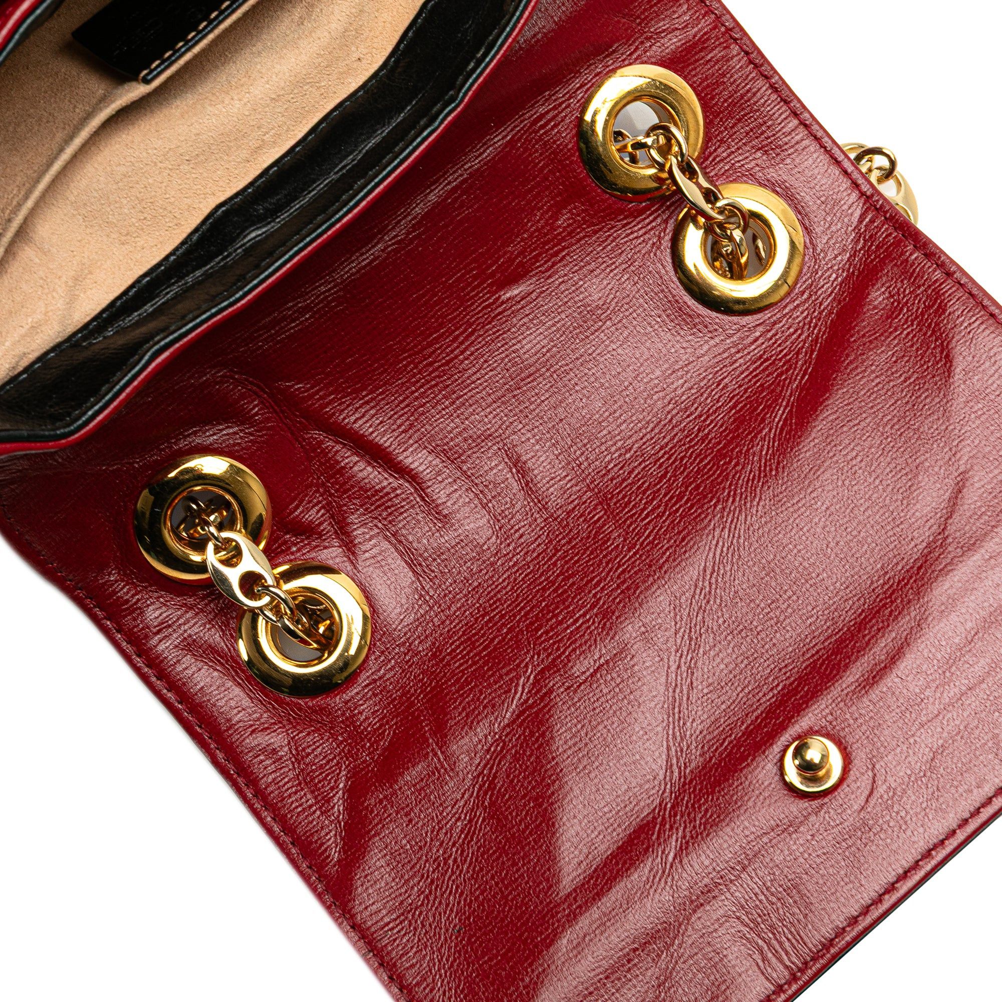 Gucci Gucci Mini Leather Marina Shoulder Bag Red Size ONE SIZE - 9 Thumbnail