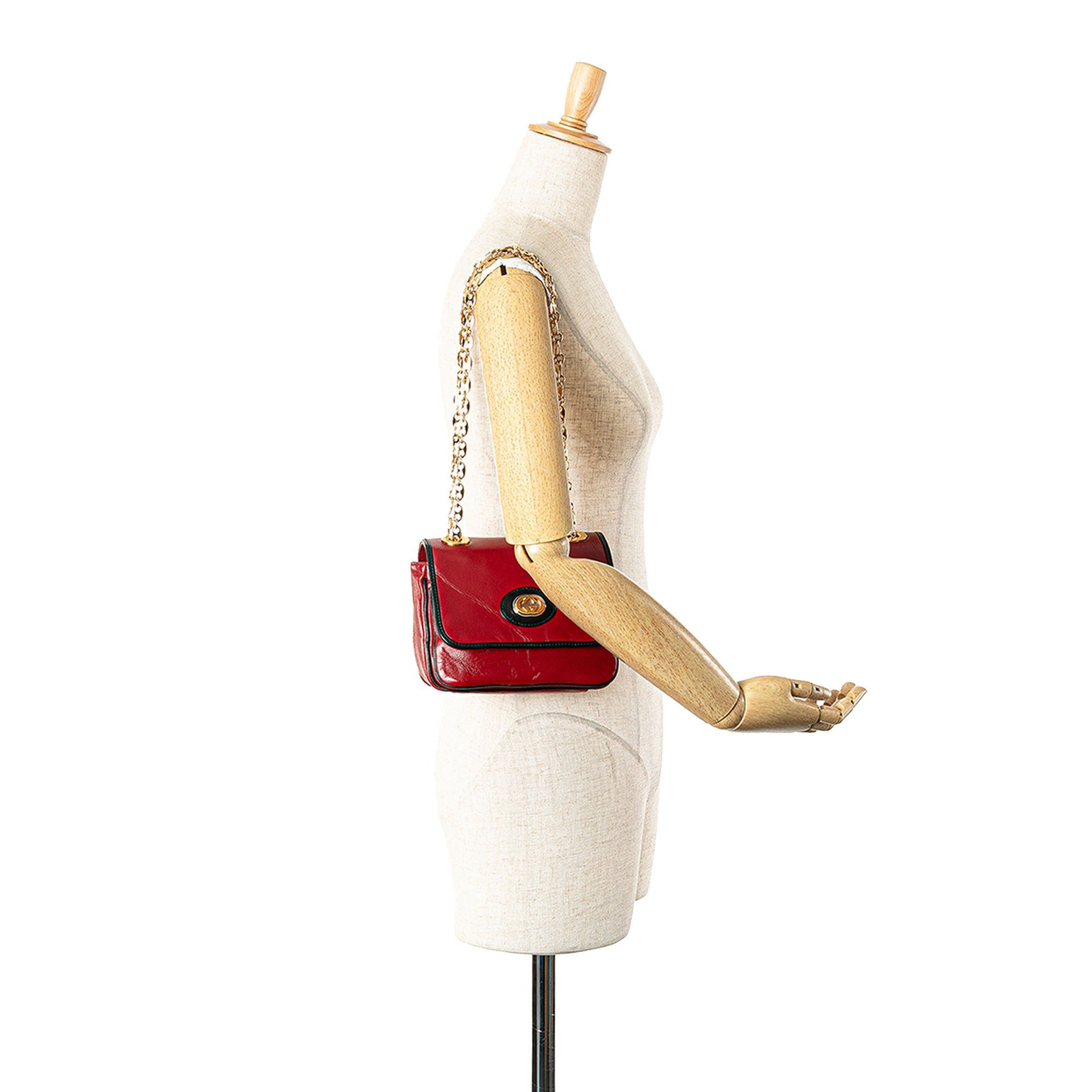 Gucci Gucci Mini Leather Marina Shoulder Bag Red Size ONE SIZE - 11 Thumbnail