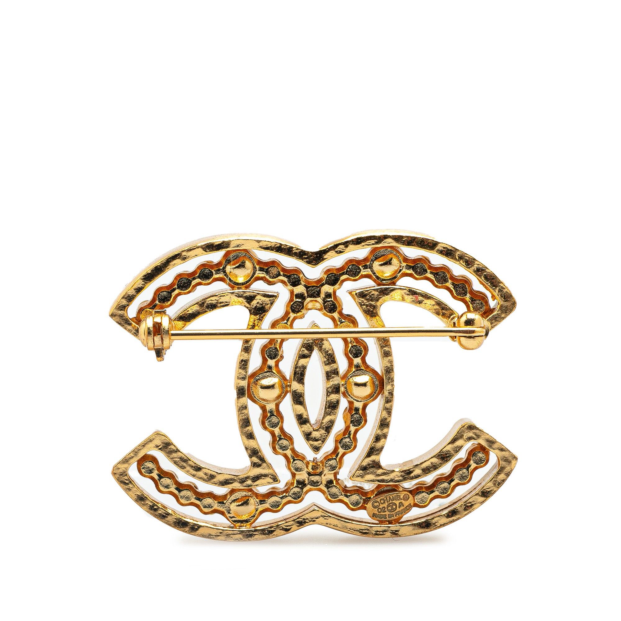 Chanel Chanel Gold Plated Faux Pearl CC Brooch Gold Size ONE SIZE - 2 Thumbnail