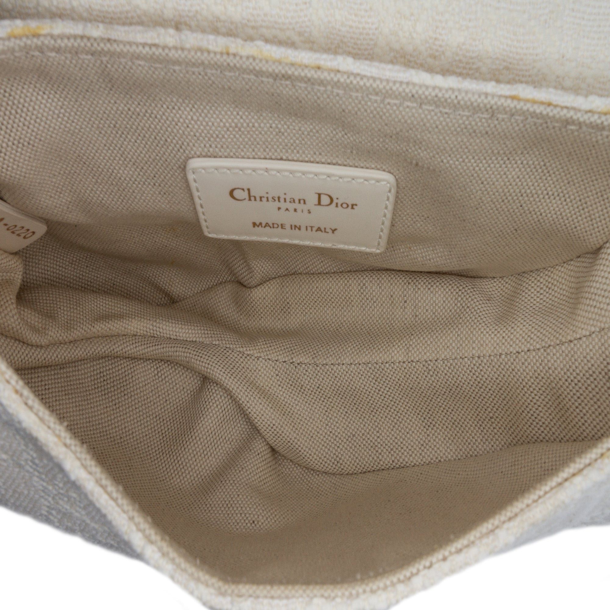 Dior Dior Mini Oblique Canvas Saddle Bag White Size ONE SIZE - 4 Thumbnail