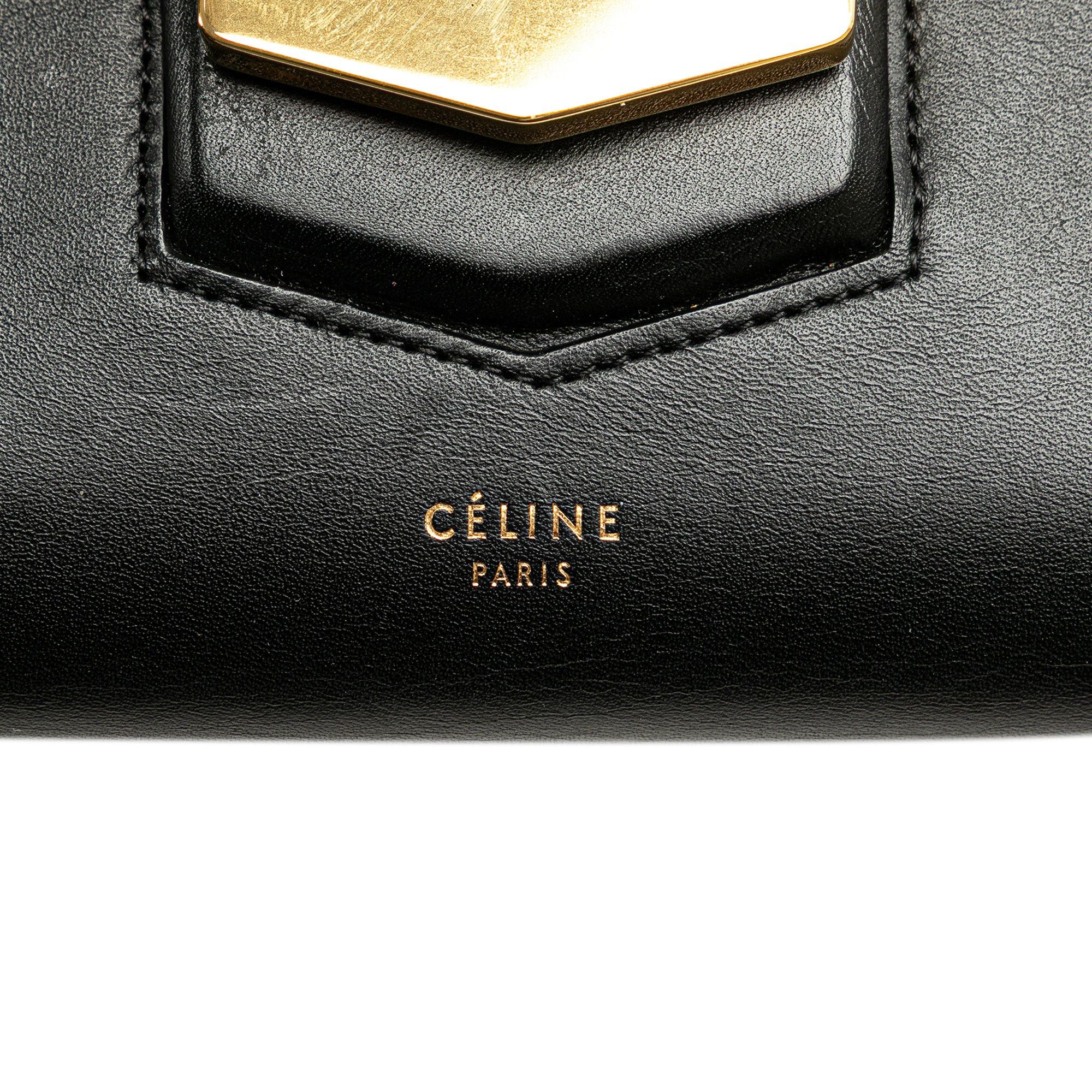 Celine Celine Smooth Calfskin Trotter Clutch Black Size ONE SIZE - 8 Thumbnail