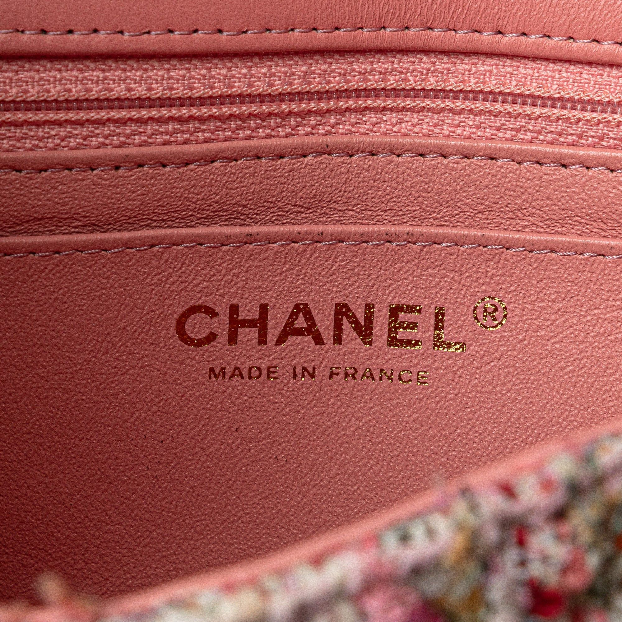 Chanel Chanel Mini Rectangular Classic Tweed Braid Flap Pink Size ONE SIZE - 5 Thumbnail