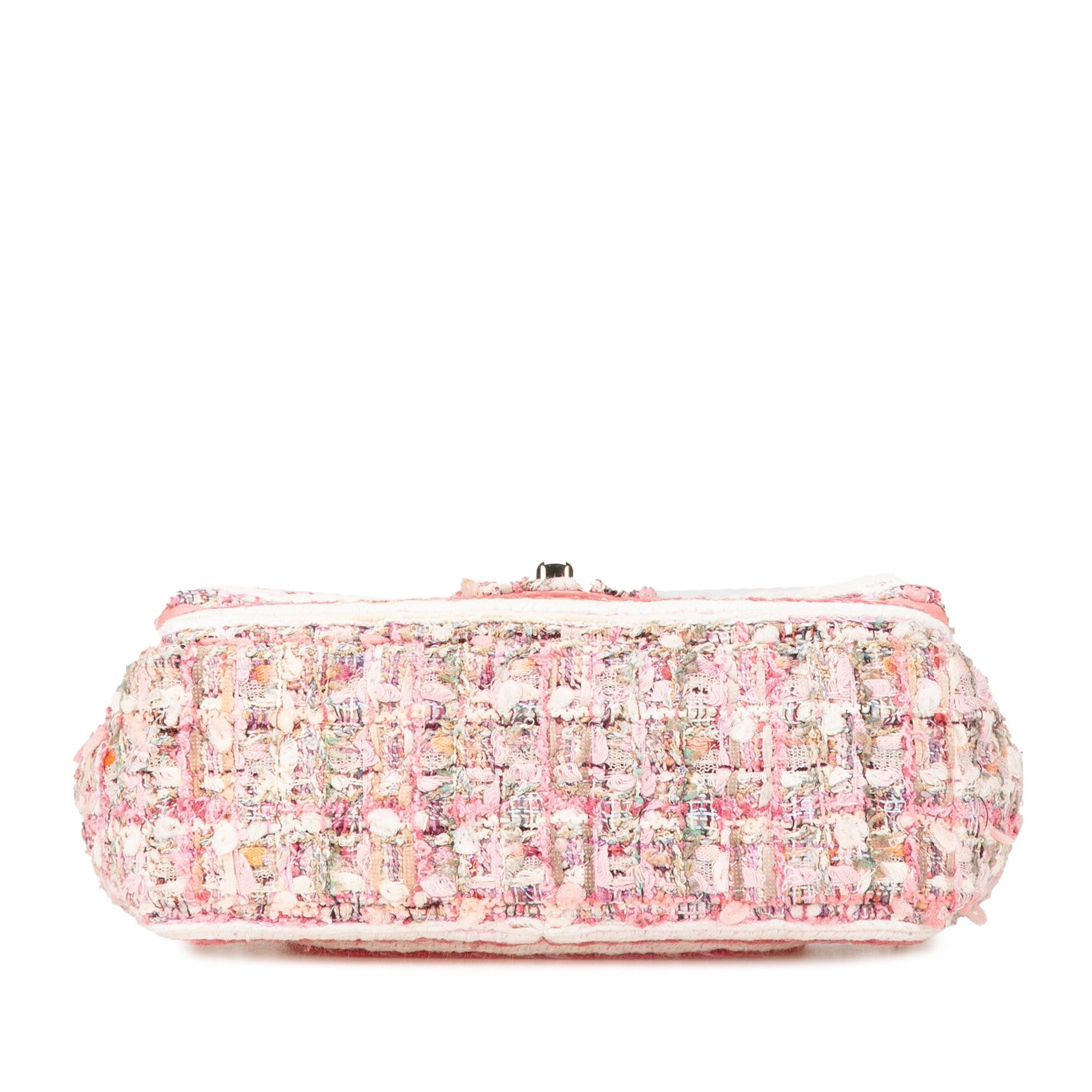 Chanel Chanel Mini Rectangular Classic Tweed Braid Flap Pink Size ONE SIZE - 3 Thumbnail