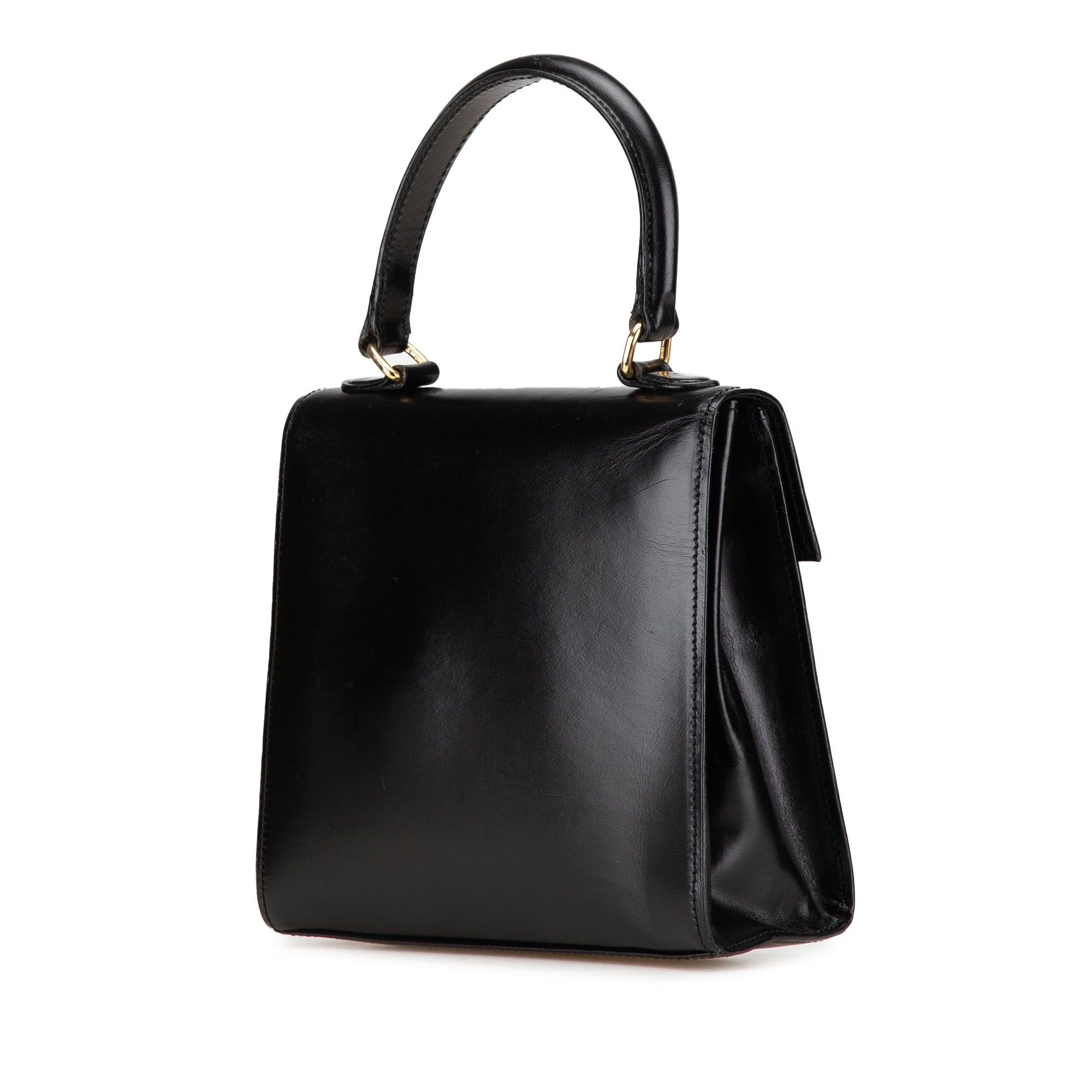 Celine Celine Leather Handbag Black Size ONE SIZE - 2 Thumbnail