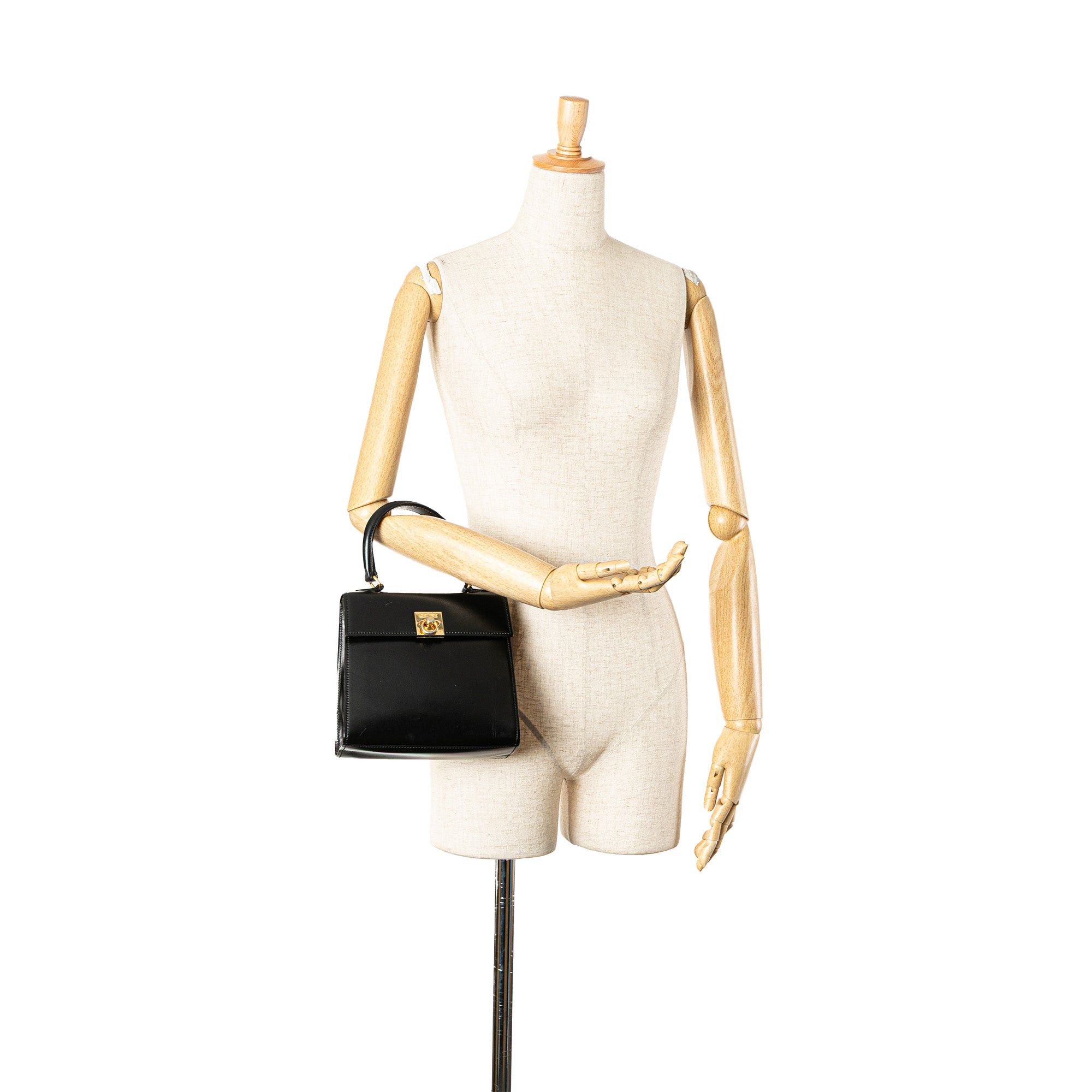 Celine Celine Leather Handbag Black Size ONE SIZE - 11 Thumbnail