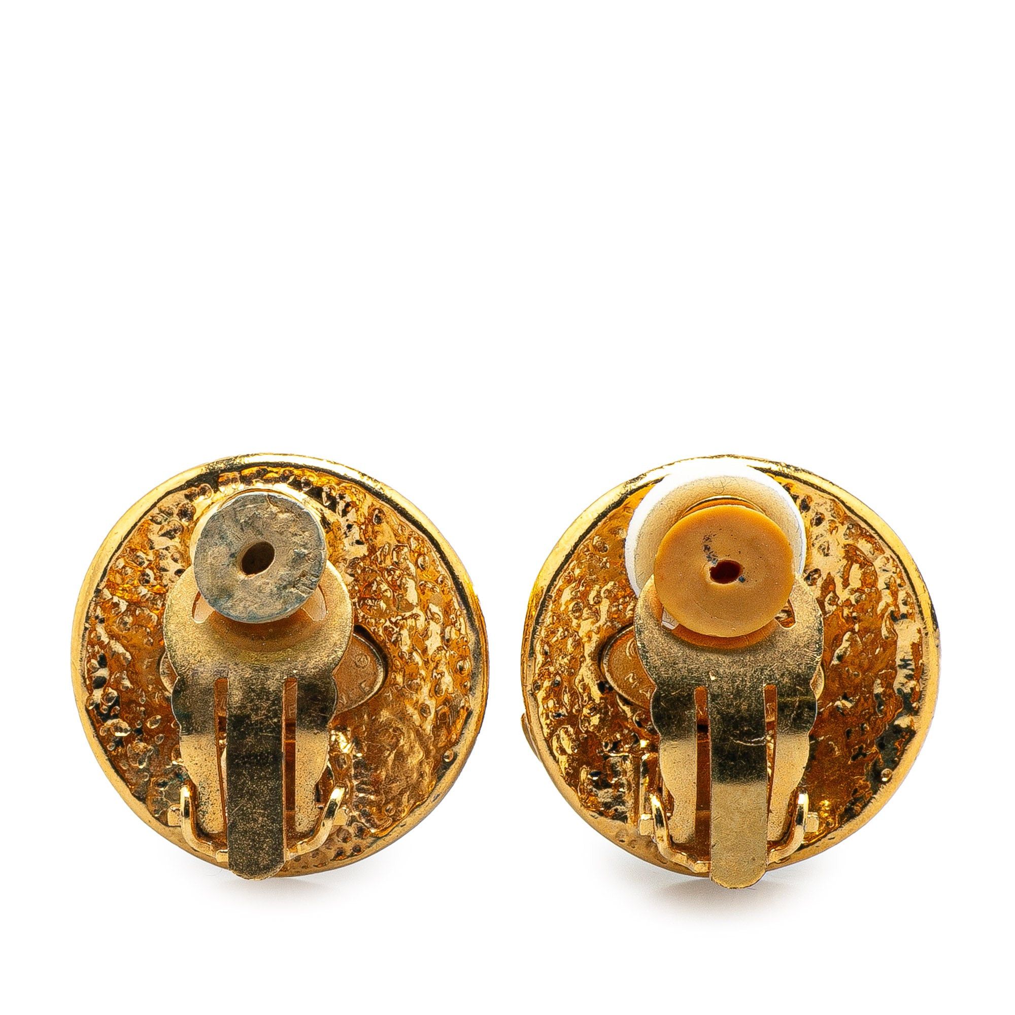 Chanel Chanel Gold Plated CC Clip on Earrings Gold Size ONE SIZE - 2 Thumbnail