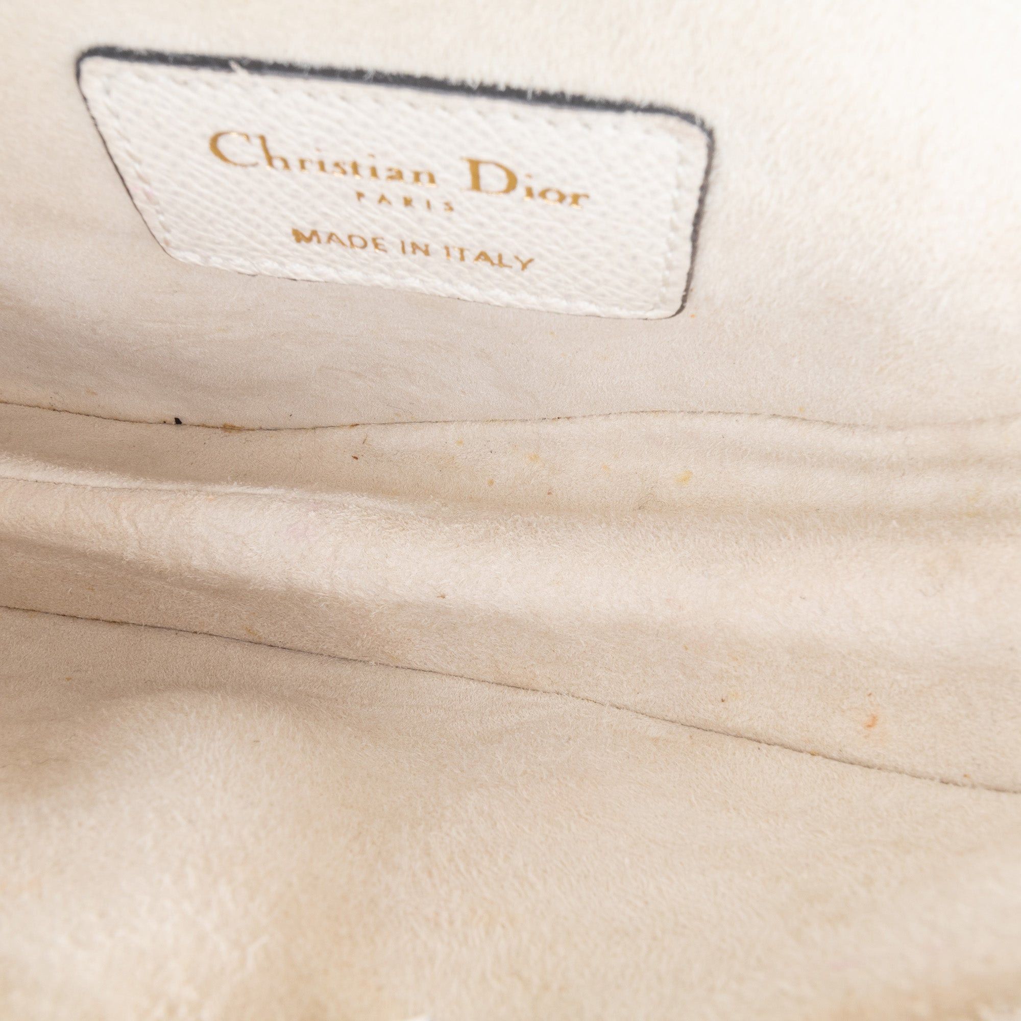 Dior Dior Mini Grained Calfskin Saddle Bag White Size ONE SIZE - 4 Thumbnail