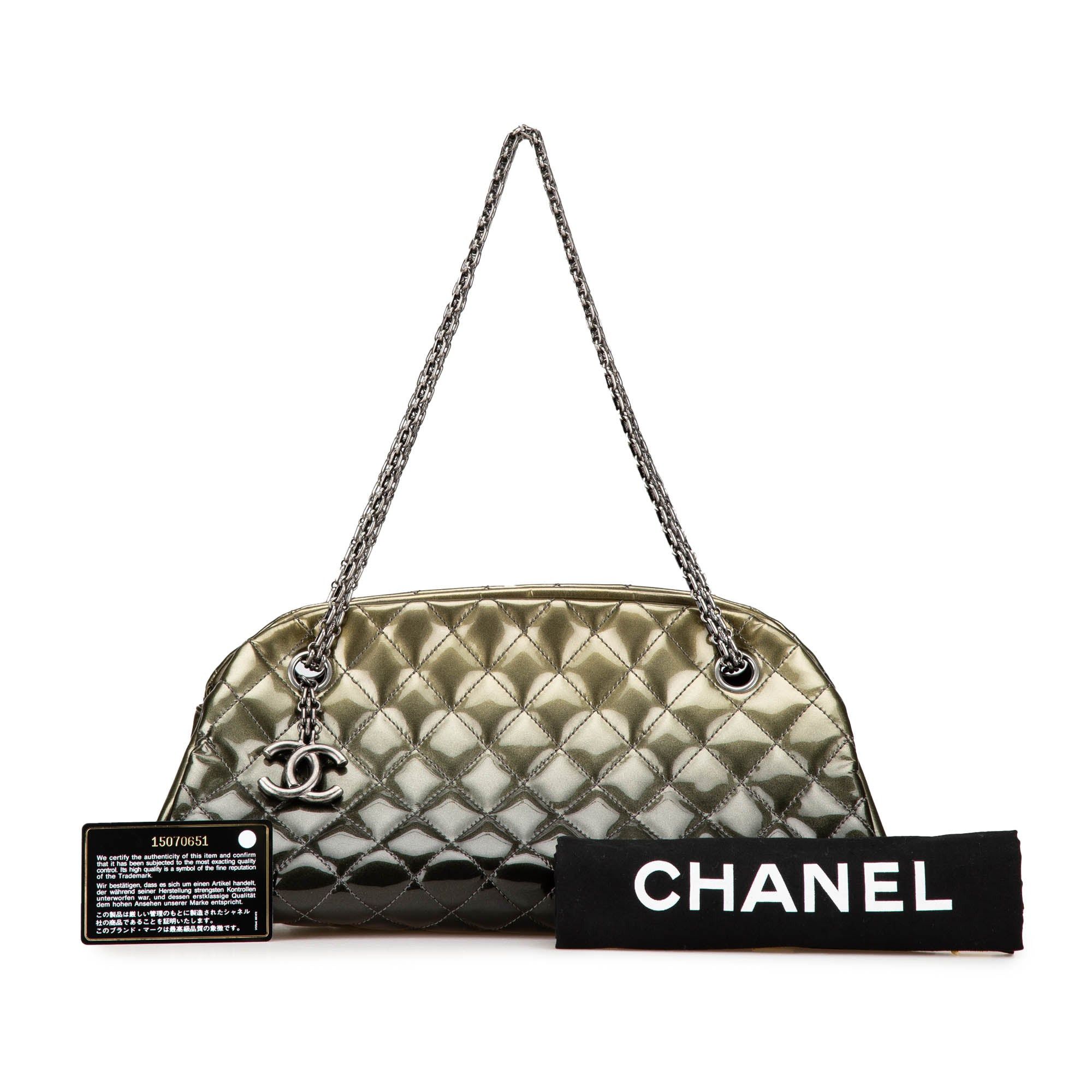 Chanel Chanel Medium Patent Ombre Just Mademoiselle Shoulder Bag Green Size ONE SIZE - 13 Thumbnail