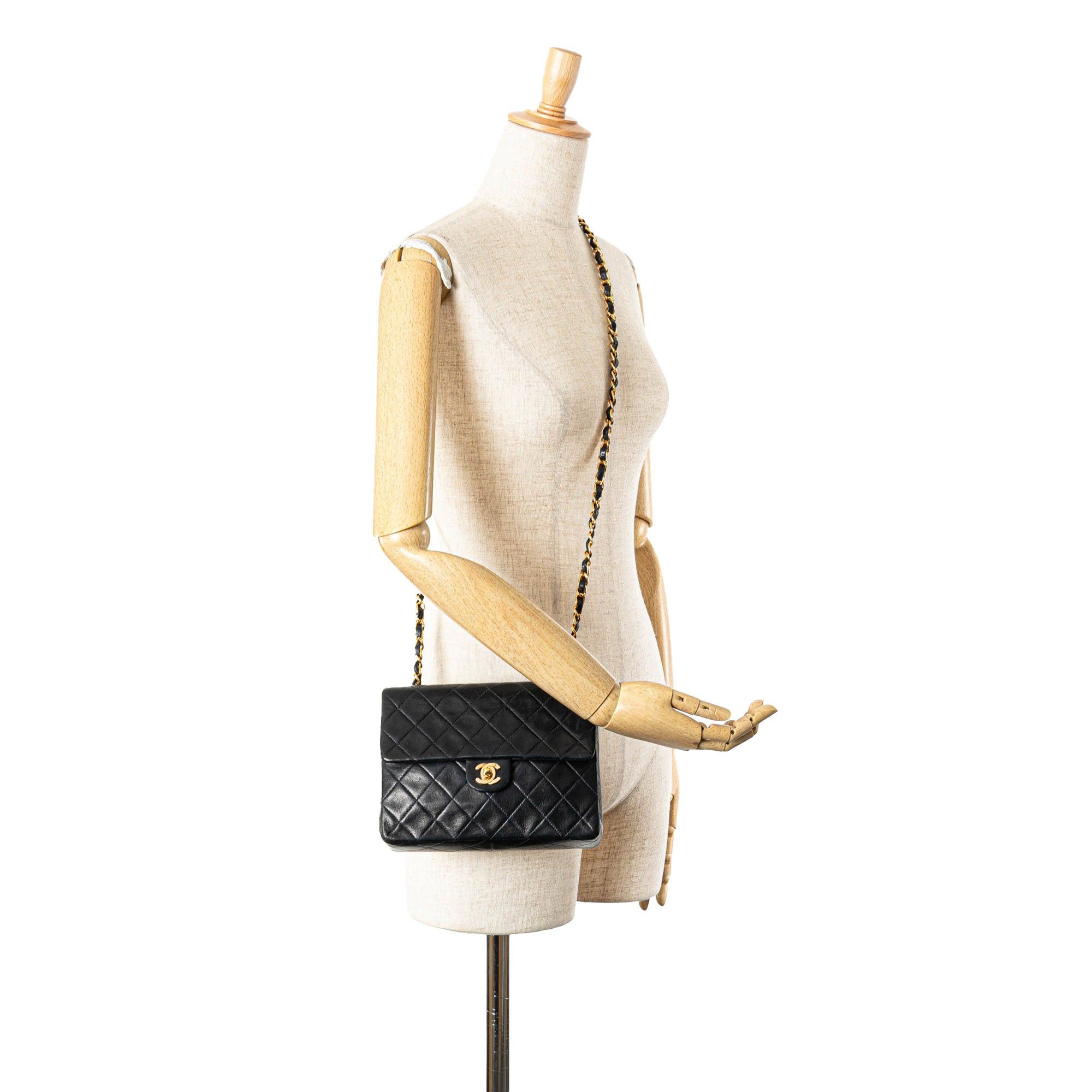 Chanel Chanel Mini Classic Lambskin Single Flap Black Size ONE SIZE - 14 Thumbnail