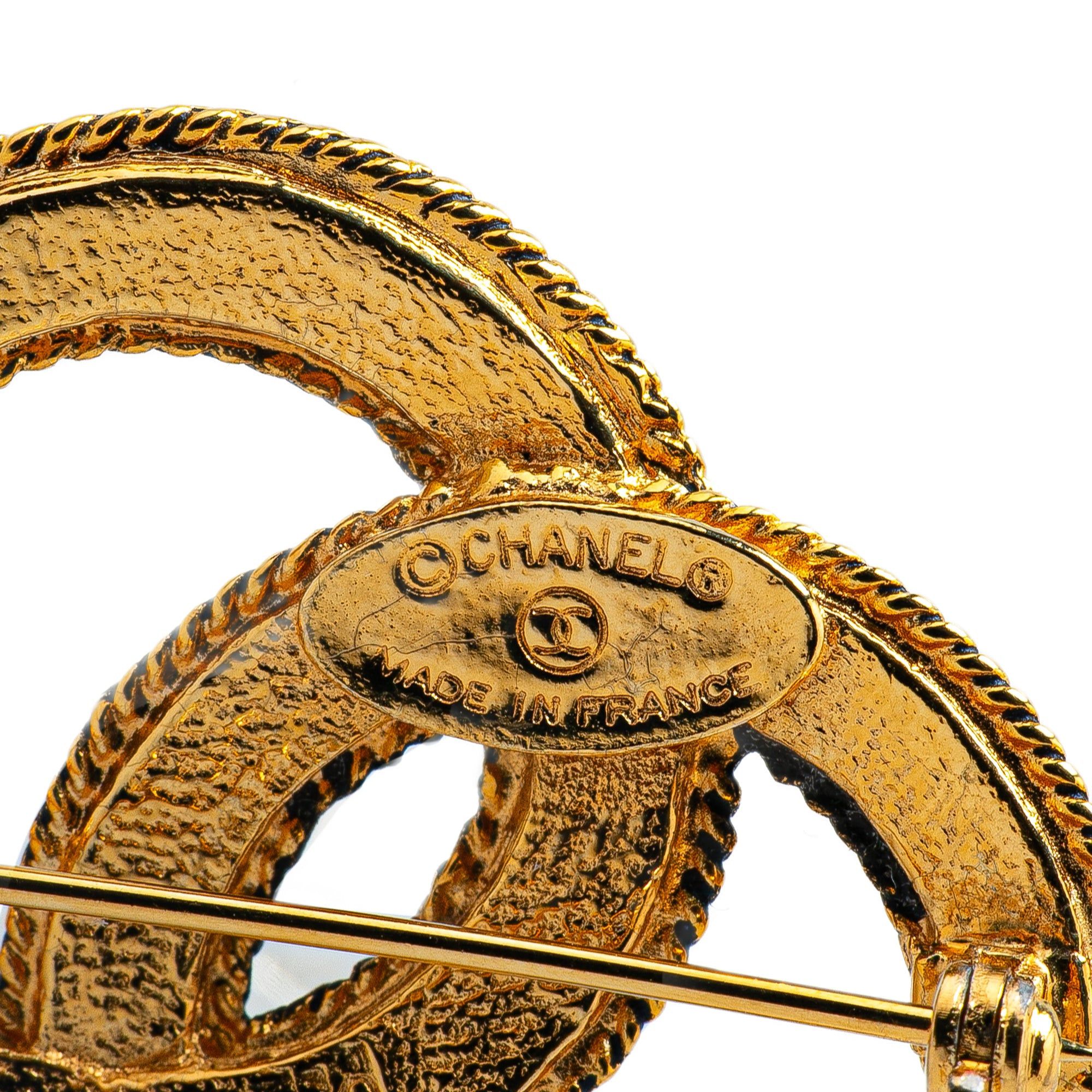 Chanel Chanel Gold Plated CC Brooch Gold Size ONE SIZE - 3 Thumbnail