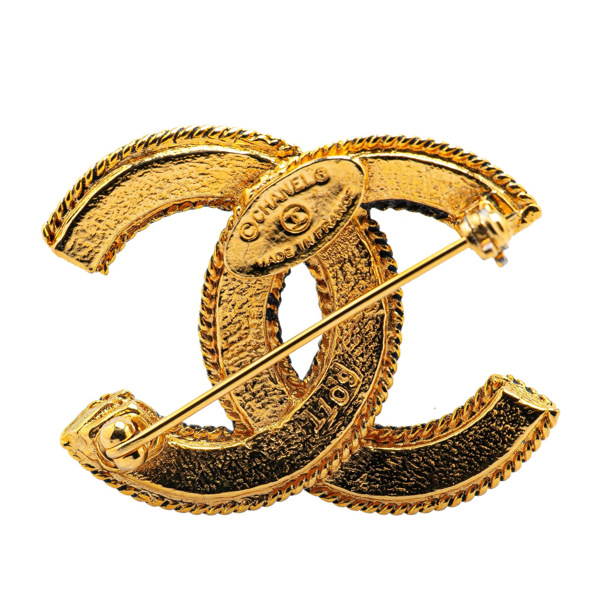 Chanel Chanel Gold Plated CC Brooch Gold Size ONE SIZE - 4 Thumbnail