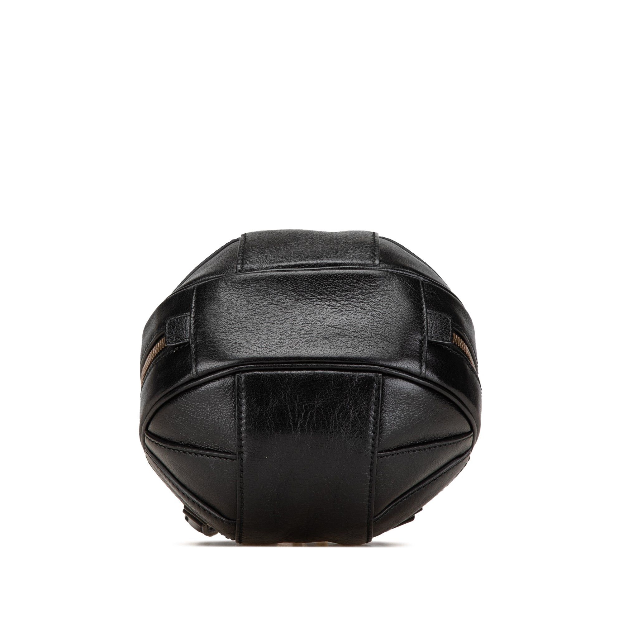 Gucci Gucci Mini Leather Water Buffalo Tifosa Basketball Bag Black Size ONE SIZE - 3 Thumbnail