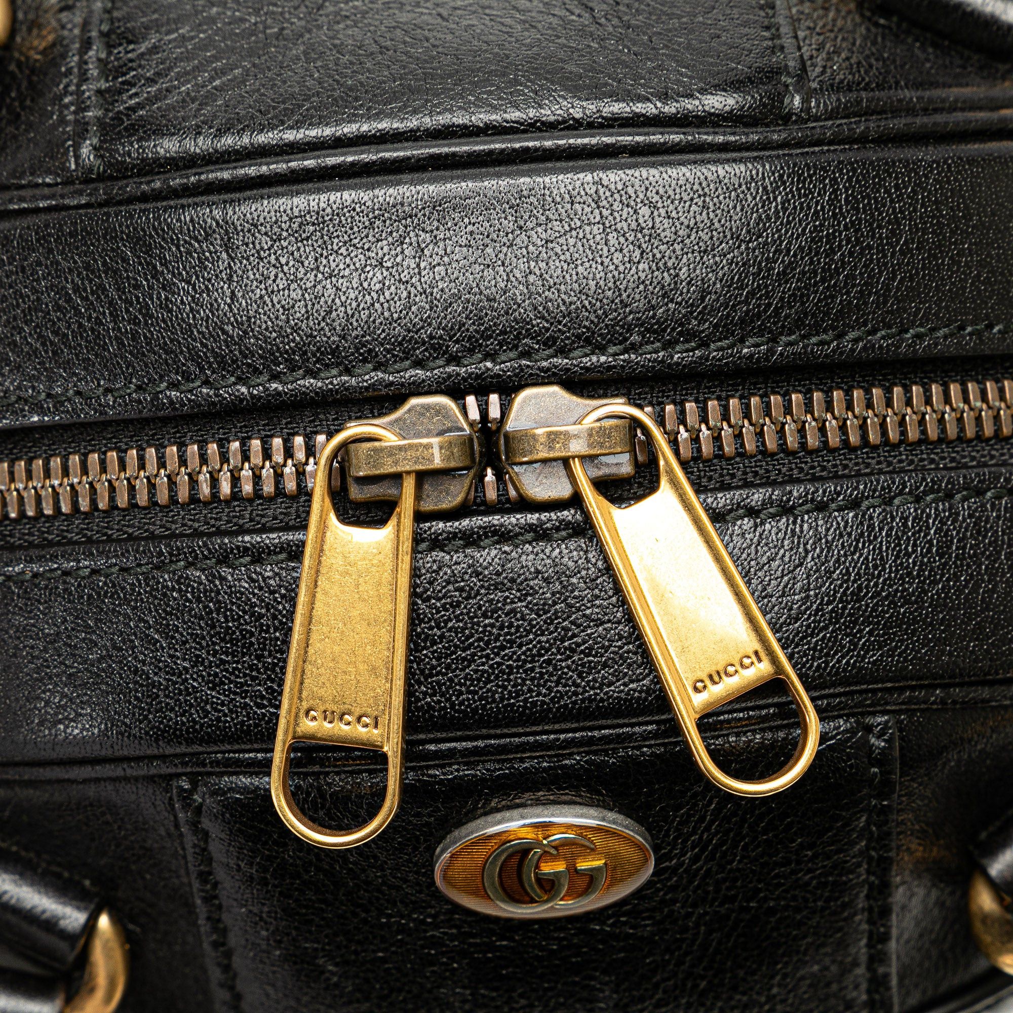 Gucci Gucci Mini Leather Water Buffalo Tifosa Basketball Bag Black Size ONE SIZE - 8 Thumbnail