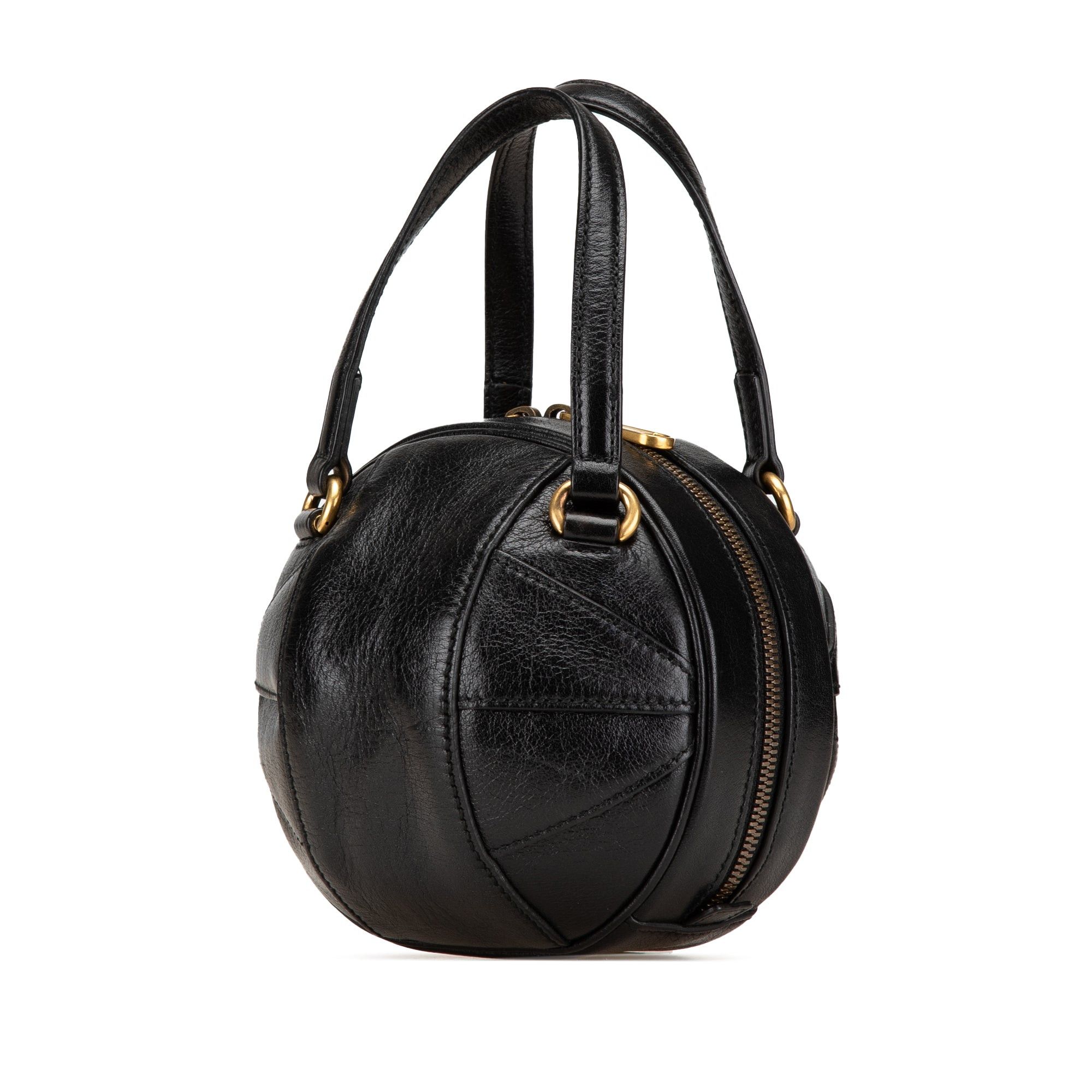 Gucci Gucci Mini Leather Water Buffalo Tifosa Basketball Bag Black Size ONE SIZE - 2 Thumbnail