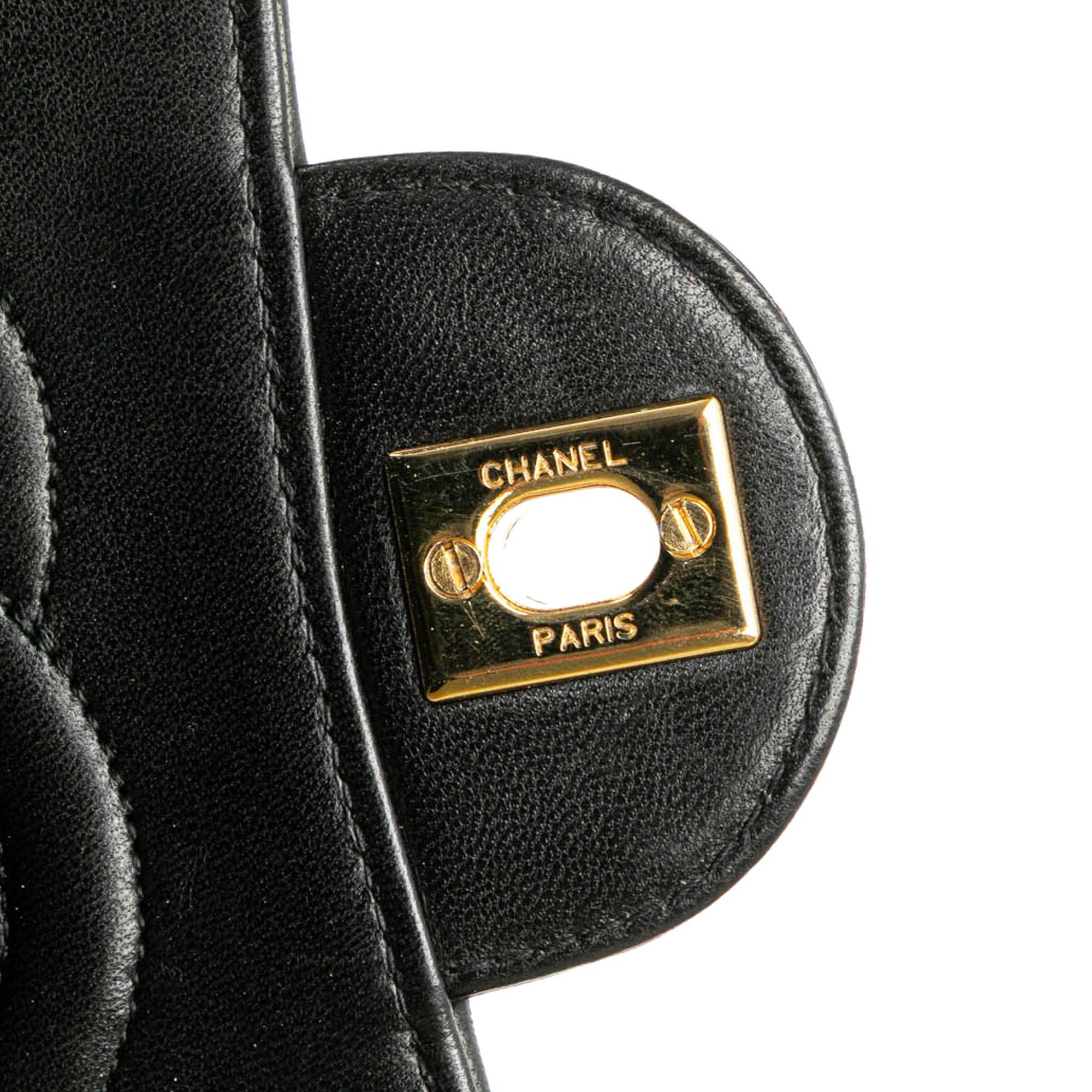 Chanel Chanel Medium CC Quilted Lambskin Single Flap Black Size ONE SIZE - 9 Thumbnail