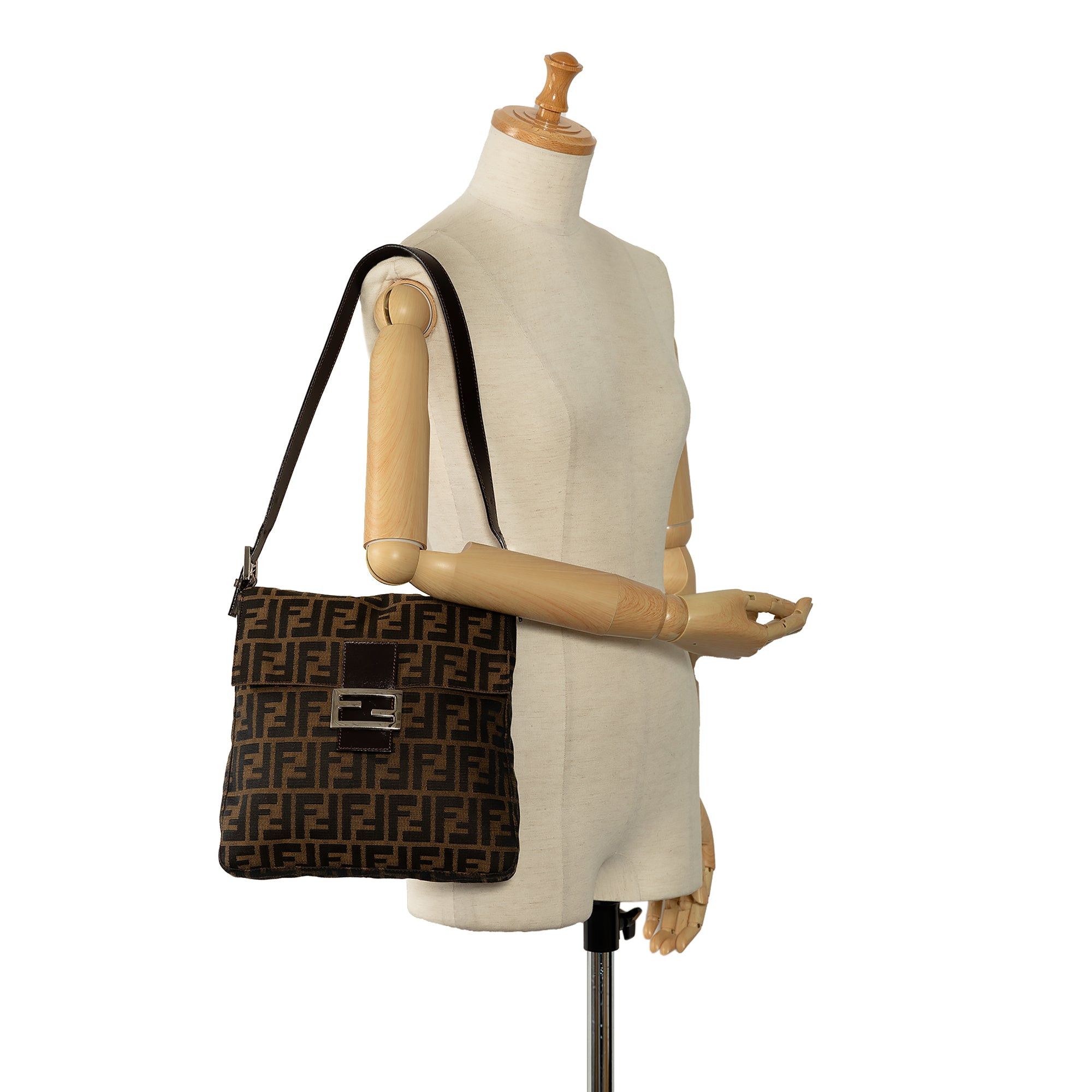 Fendi Fendi Zucca Canvas Shoulder Bag Brown Size ONE SIZE - 9 Thumbnail