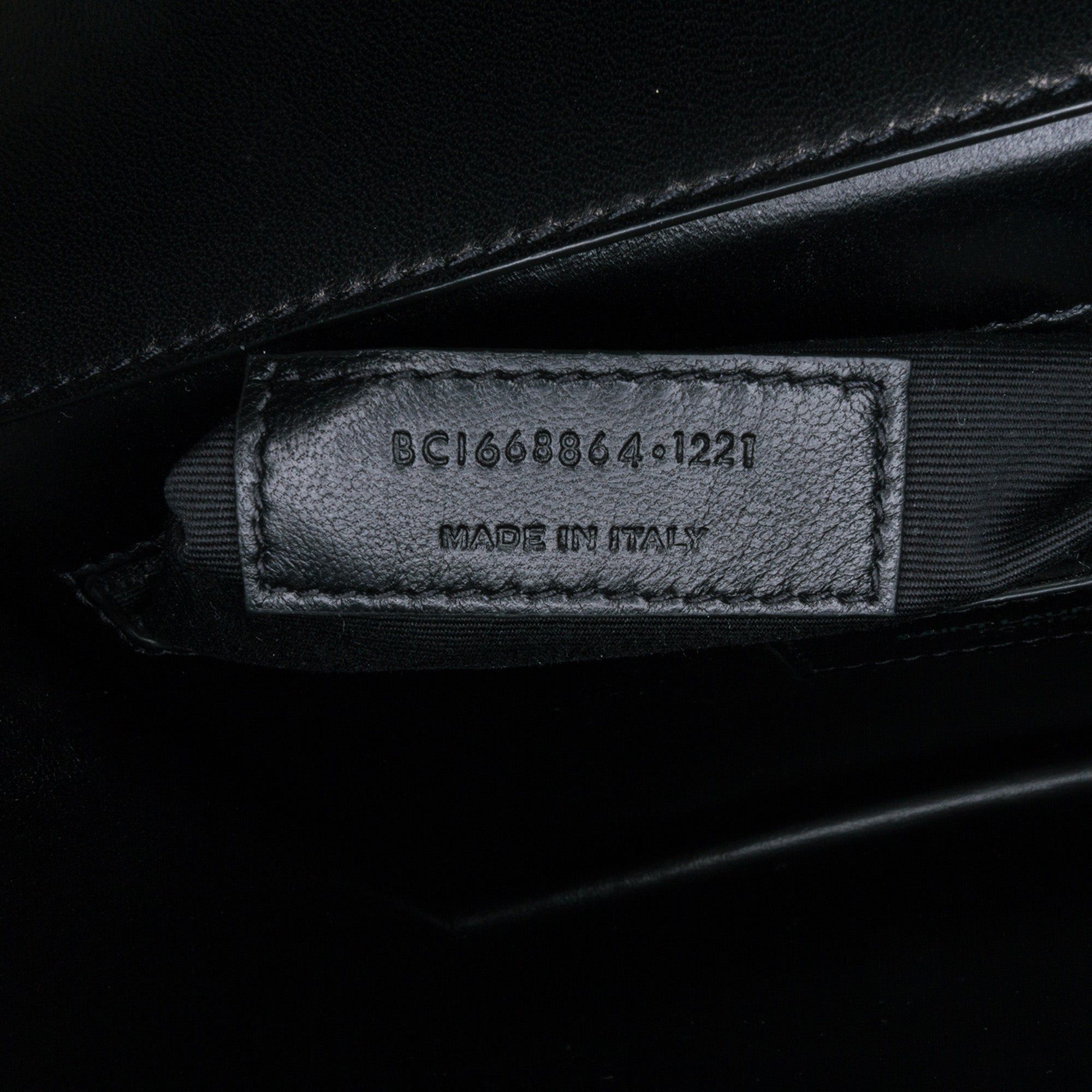 Saint Laurent Paris Saint Laurent Quilted Lambskin Studded Monogram Gaby Shoulder Bag Black Size ONE SIZE - 5 Thumbnail