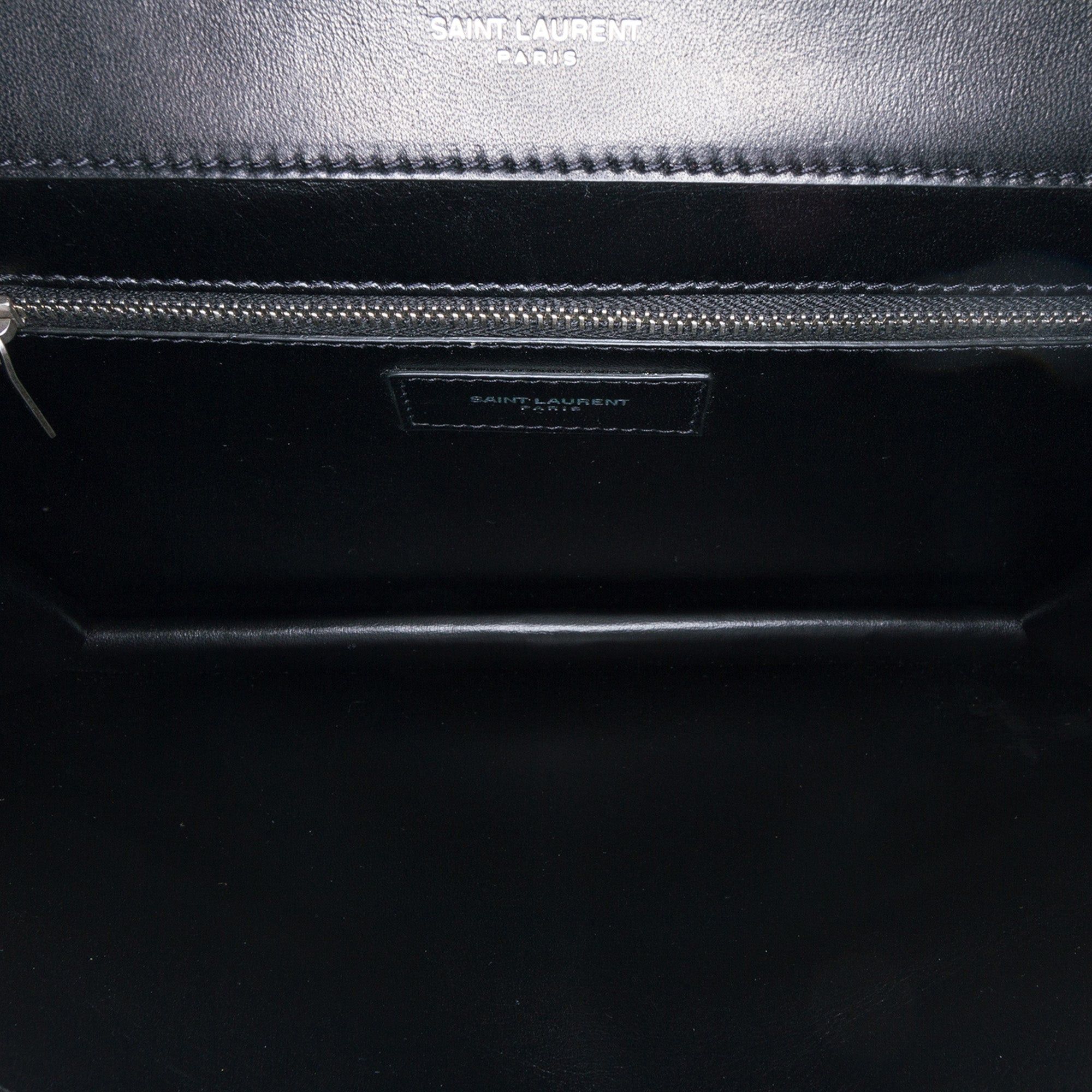 Saint Laurent Paris Saint Laurent Quilted Lambskin Studded Monogram Gaby Shoulder Bag Black Size ONE SIZE - 4 Thumbnail