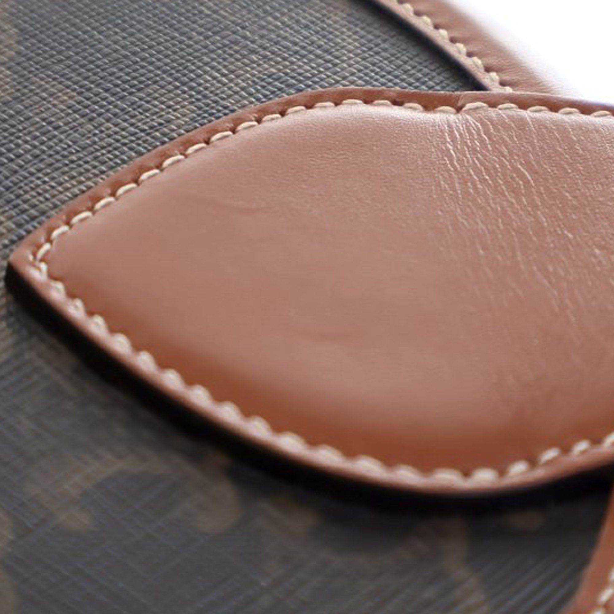 Celine Celine Medium Triomphe Coated Canvas Tambour Crossbody Brown Size ONE SIZE - 11 Thumbnail