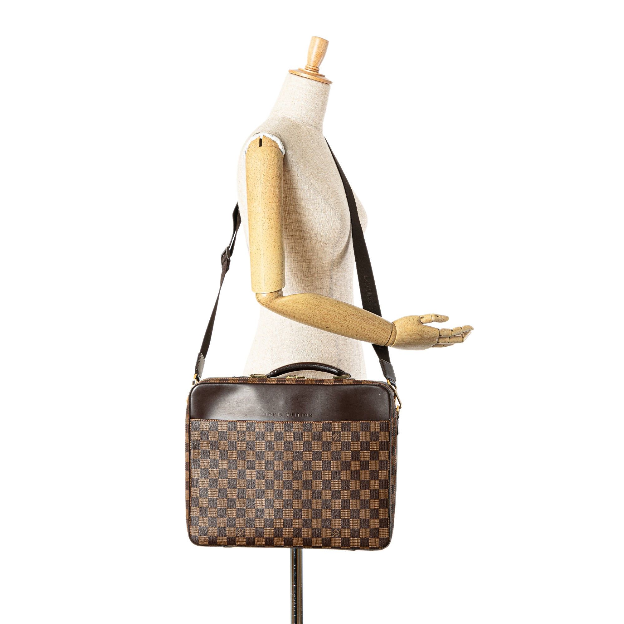 Louis Vuitton Louis Vuitton Damier Ebene Computer Holder Sabana Brown Size ONE SIZE - 7 Thumbnail