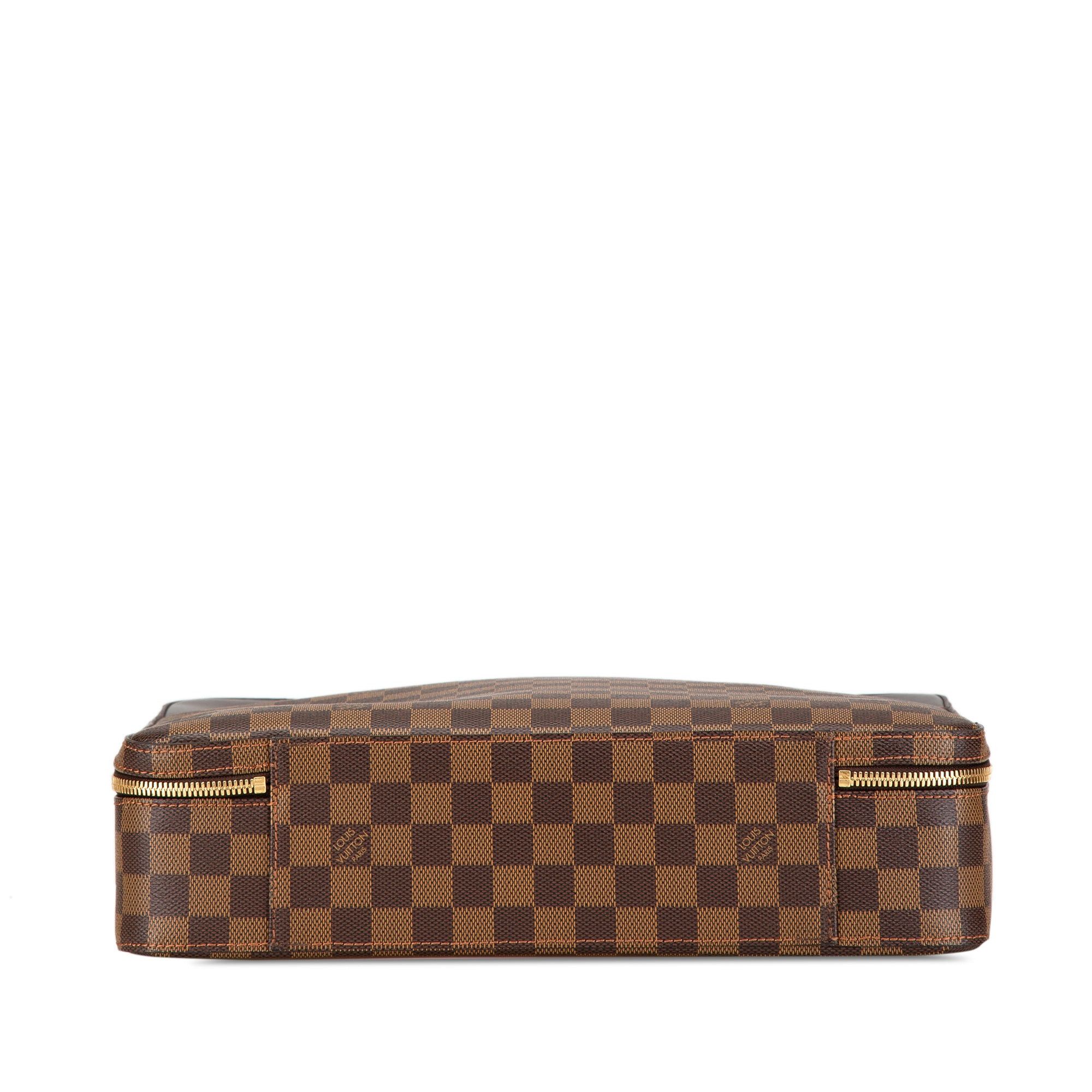 Louis Vuitton Louis Vuitton Damier Ebene Computer Holder Sabana Brown Size ONE SIZE - 3 Thumbnail
