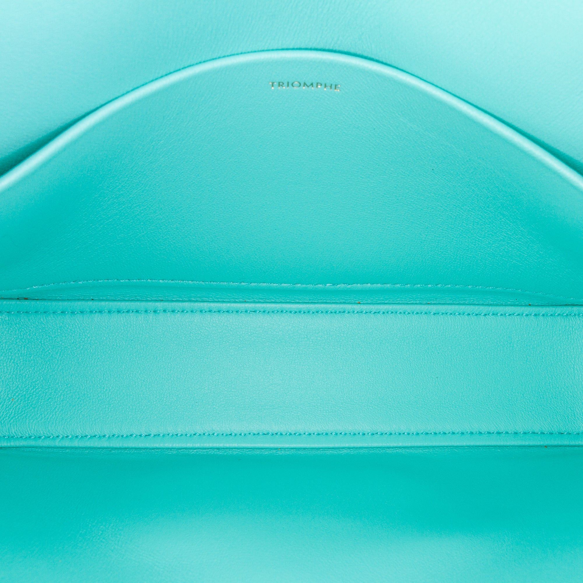 Celine Celine Triomphe Leather Claude Shoulder Bag Blue Size ONE SIZE - 4 Thumbnail
