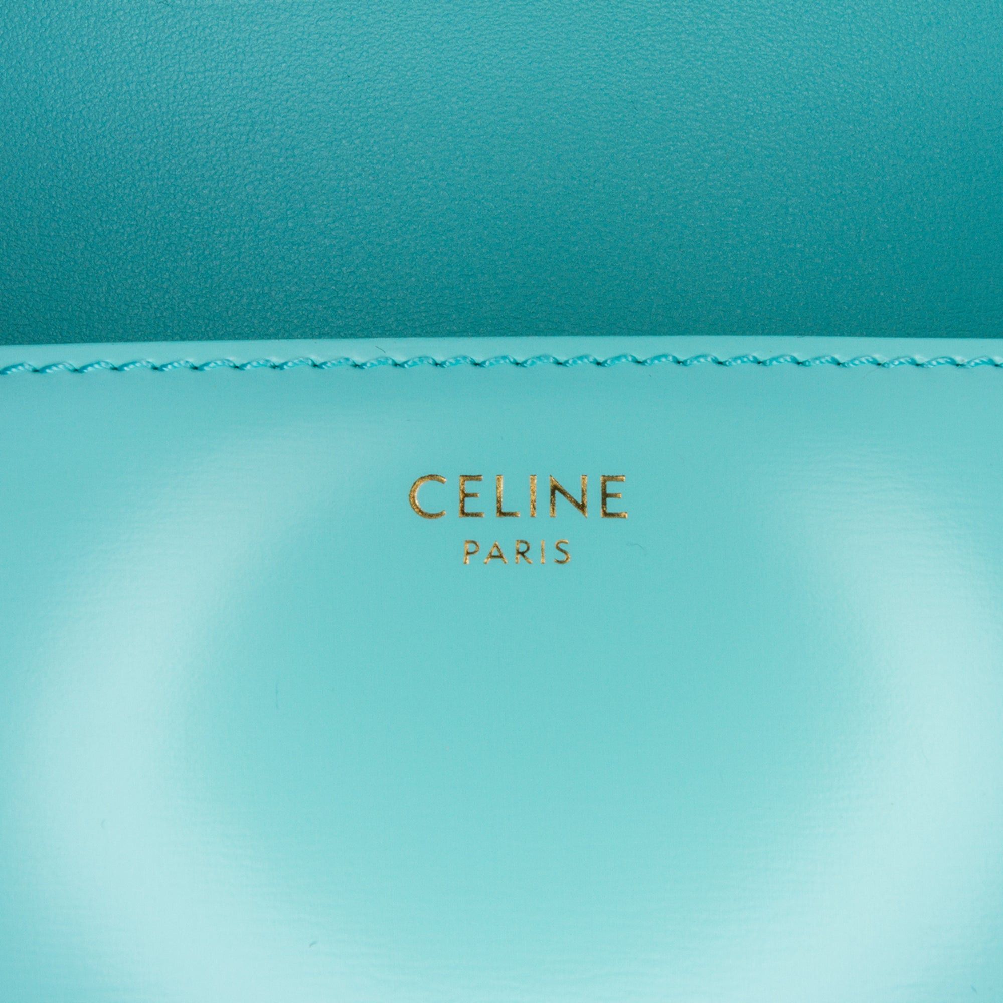 Celine Celine Triomphe Leather Claude Shoulder Bag Blue Size ONE SIZE - 5 Thumbnail