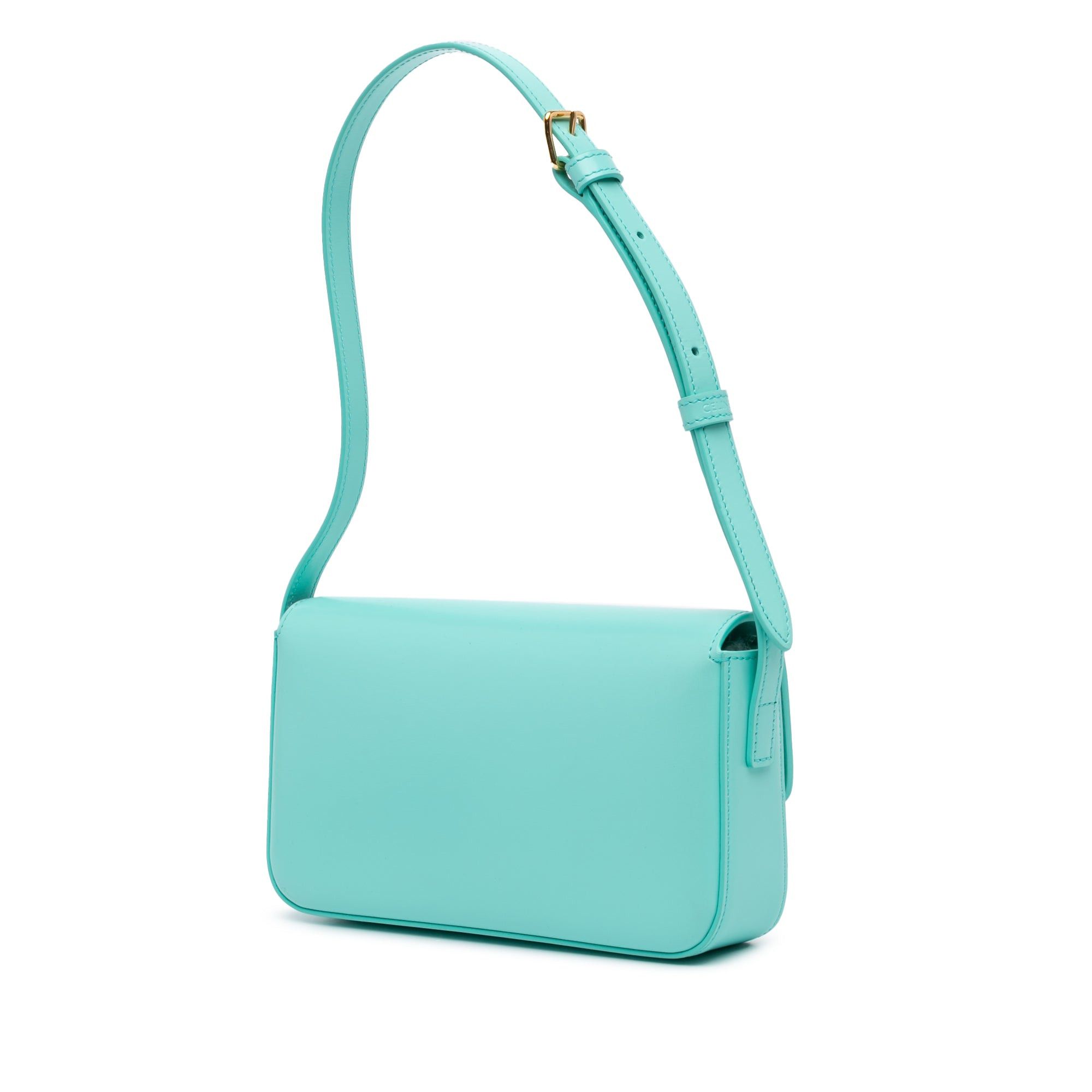 Celine Celine Triomphe Leather Claude Shoulder Bag Blue Size ONE SIZE - 2 Thumbnail