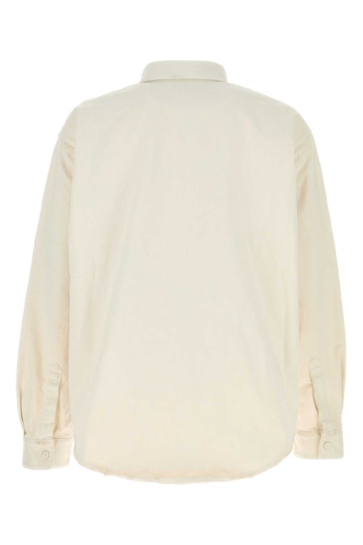 Balenciaga Ivory Denim Oversize Shirt Size US M / EU 48-50 / 2 - 2 Thumbnail