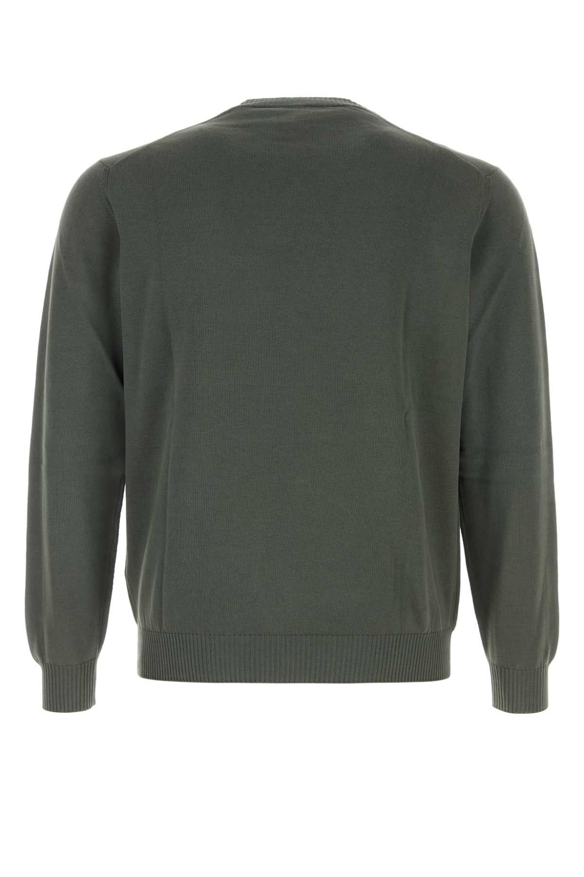 Fedeli Sage Green Cotton Sweater Size US XXL / EU 58 / 5 - 2 Thumbnail