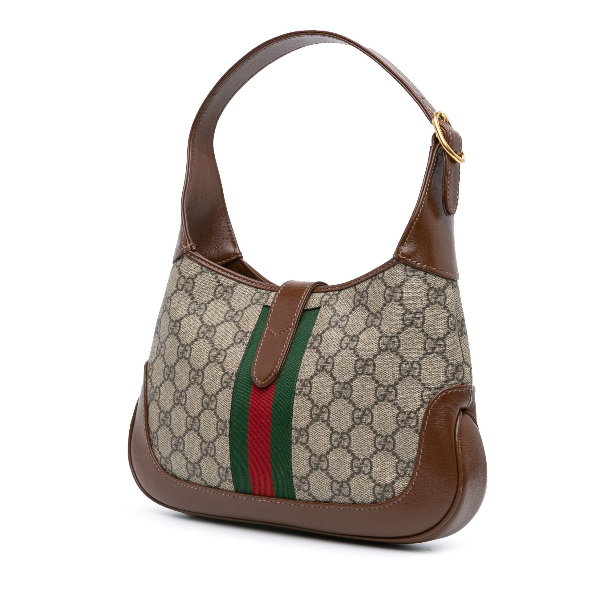 Gucci Gucci Small GG Supreme Jackie 1961 Crossbody Brown Size ONE SIZE - 2 Thumbnail