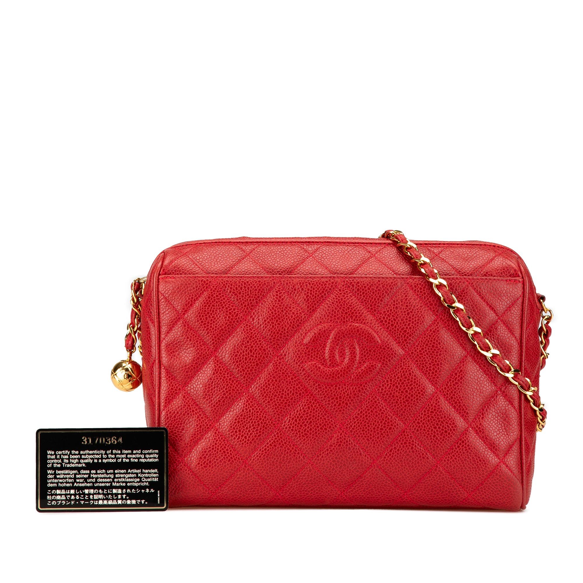 Chanel Chanel CC Quilted Caviar Chain Camera Bag Red Size ONE SIZE - 13 Thumbnail