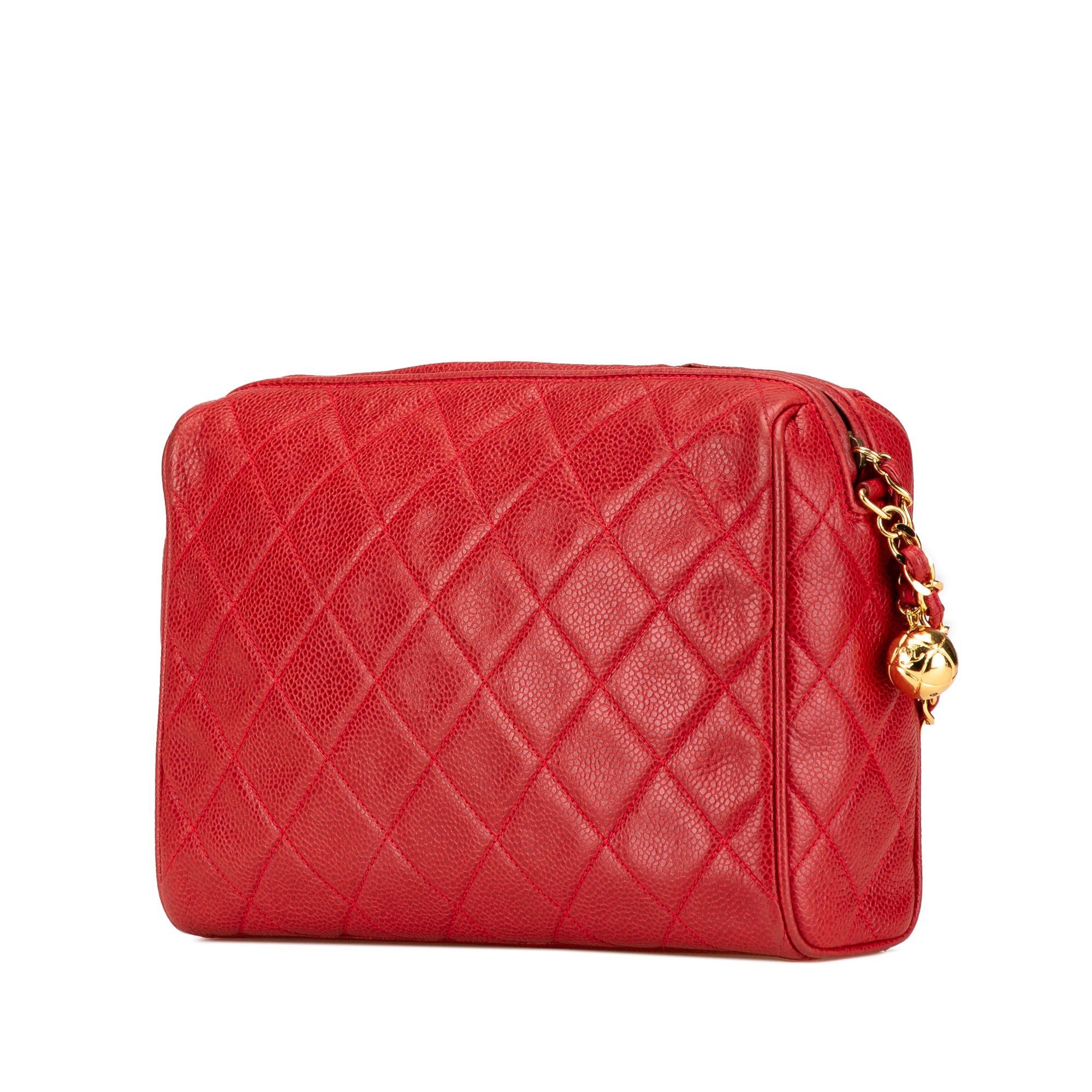 Chanel Chanel CC Quilted Caviar Chain Camera Bag Red Size ONE SIZE - 2 Thumbnail