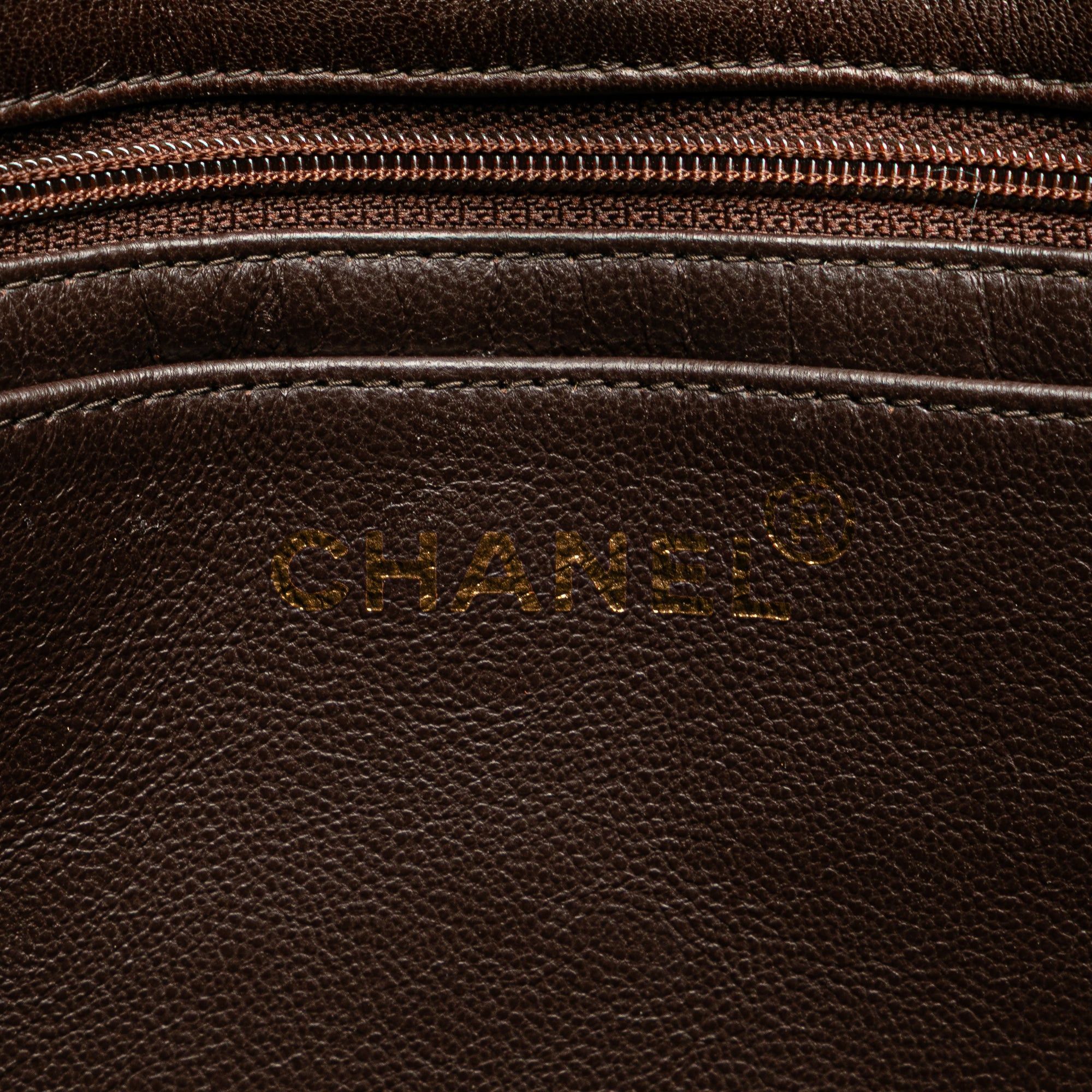 Chanel Chanel CC Quilted Lambskin Turnlock Tote Brown Size ONE SIZE - 5 Thumbnail