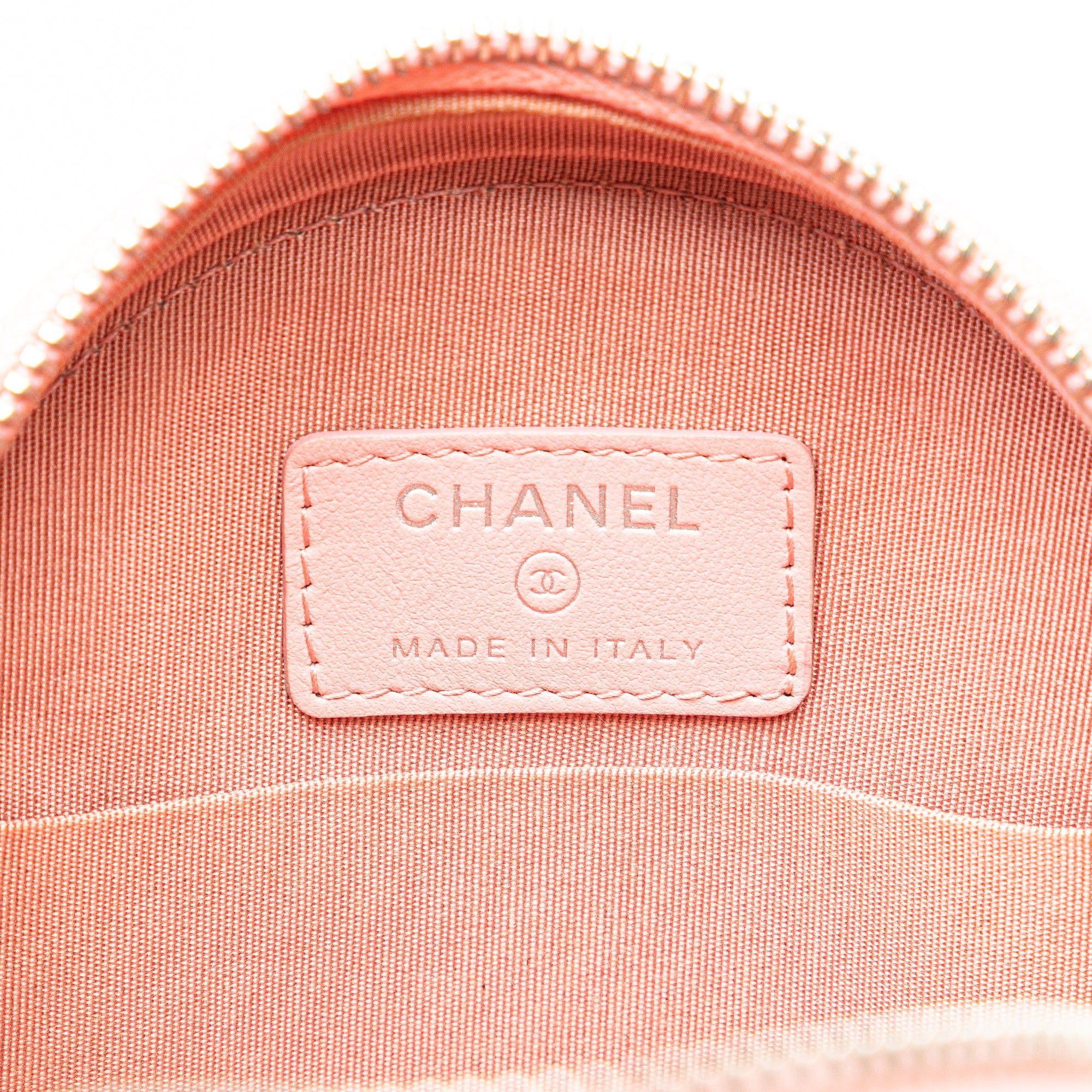 Chanel Chanel Caviar Striped CC Filigree Round Crossbody Pink Size ONE SIZE - 5 Thumbnail