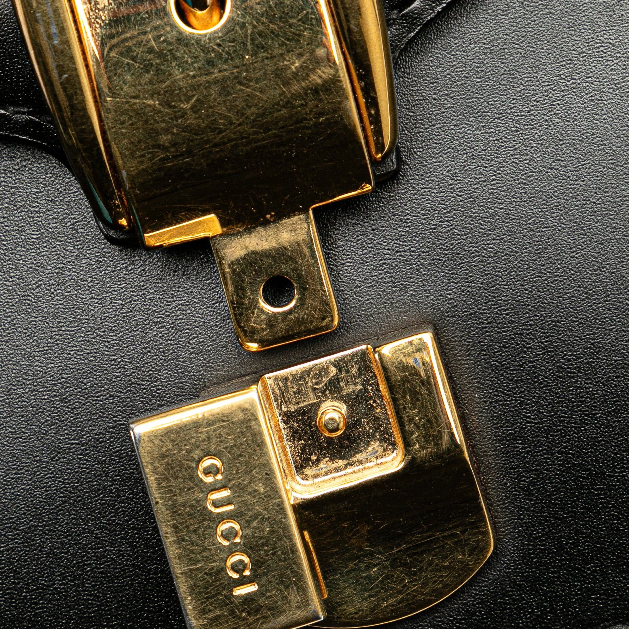Gucci Mini Sylvie Leather Chain Crossbody Bag Black