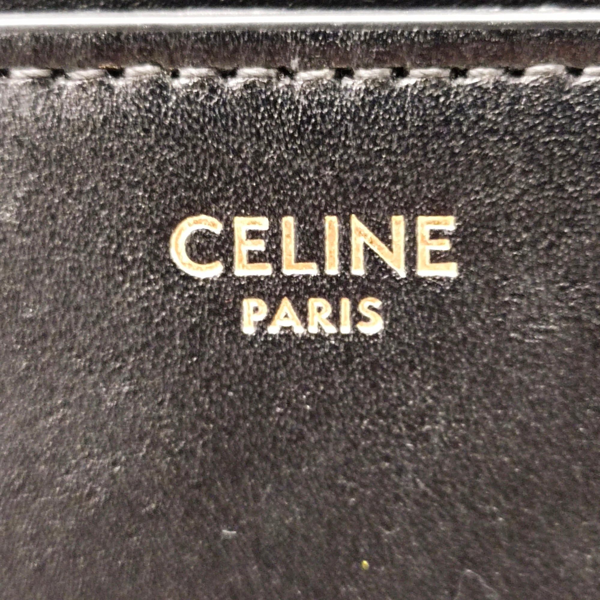 Celine Celine Medium Leather Besace 16 Crossbody Black Size ONE SIZE - 6 Thumbnail