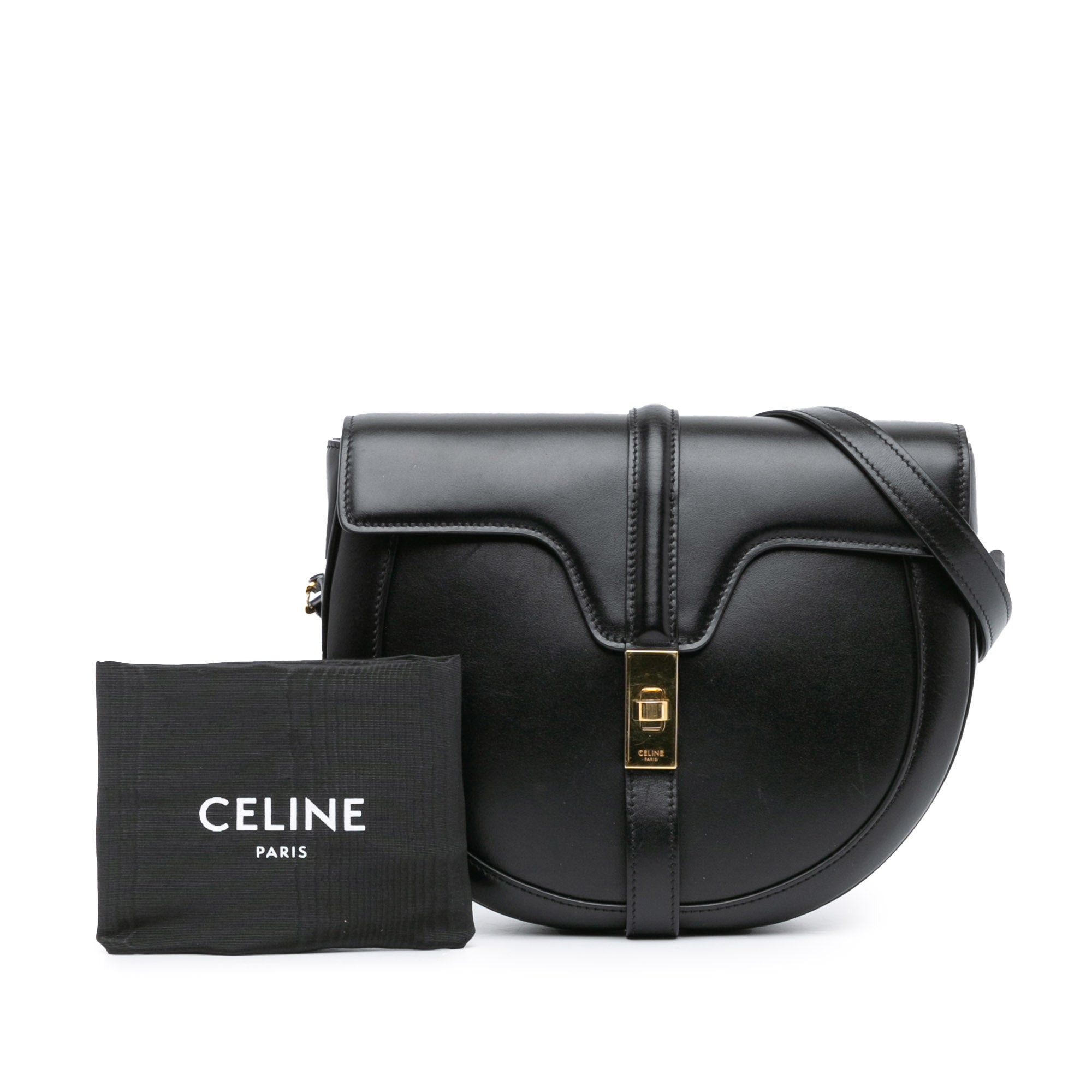 Celine Celine Medium Leather Besace 16 Crossbody Black Size ONE SIZE - 15 Thumbnail