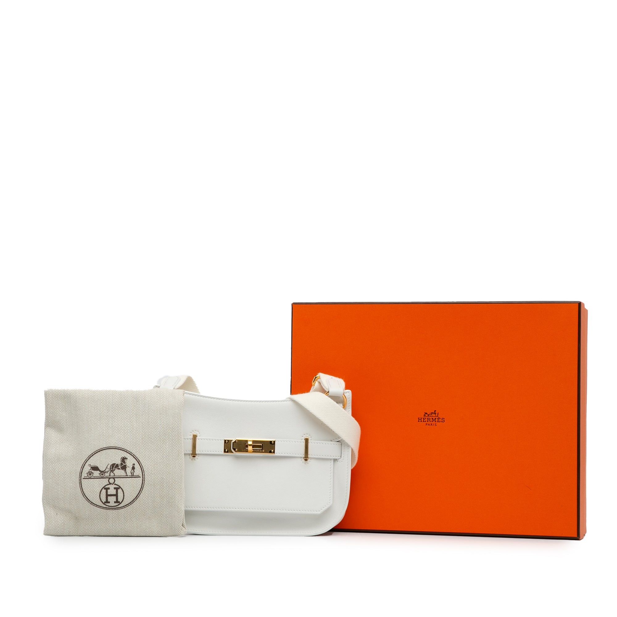 Hermes Hermès Evercolor Mini Jypsiére White Size ONE SIZE - 10 Thumbnail