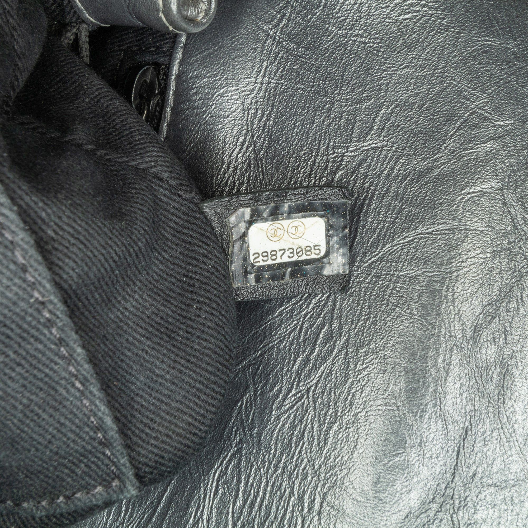 Chanel Chanel Small Quilted Aged Calfskin Coco Top Handle Bag Gray Size ONE SIZE - 7 Thumbnail