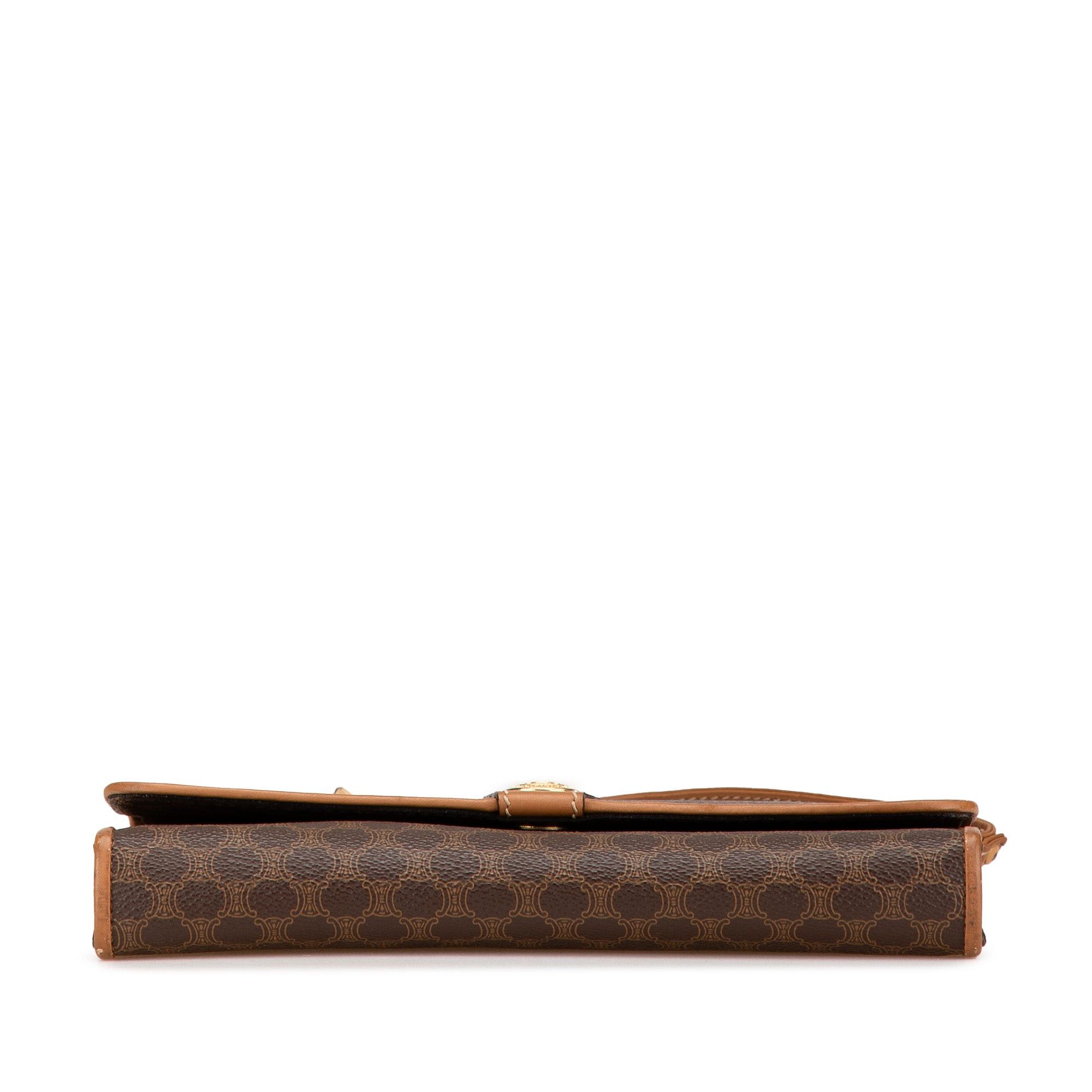 Celine Celine Macadam Coated Canvas Crossbody Brown Size ONE SIZE - 3 Thumbnail