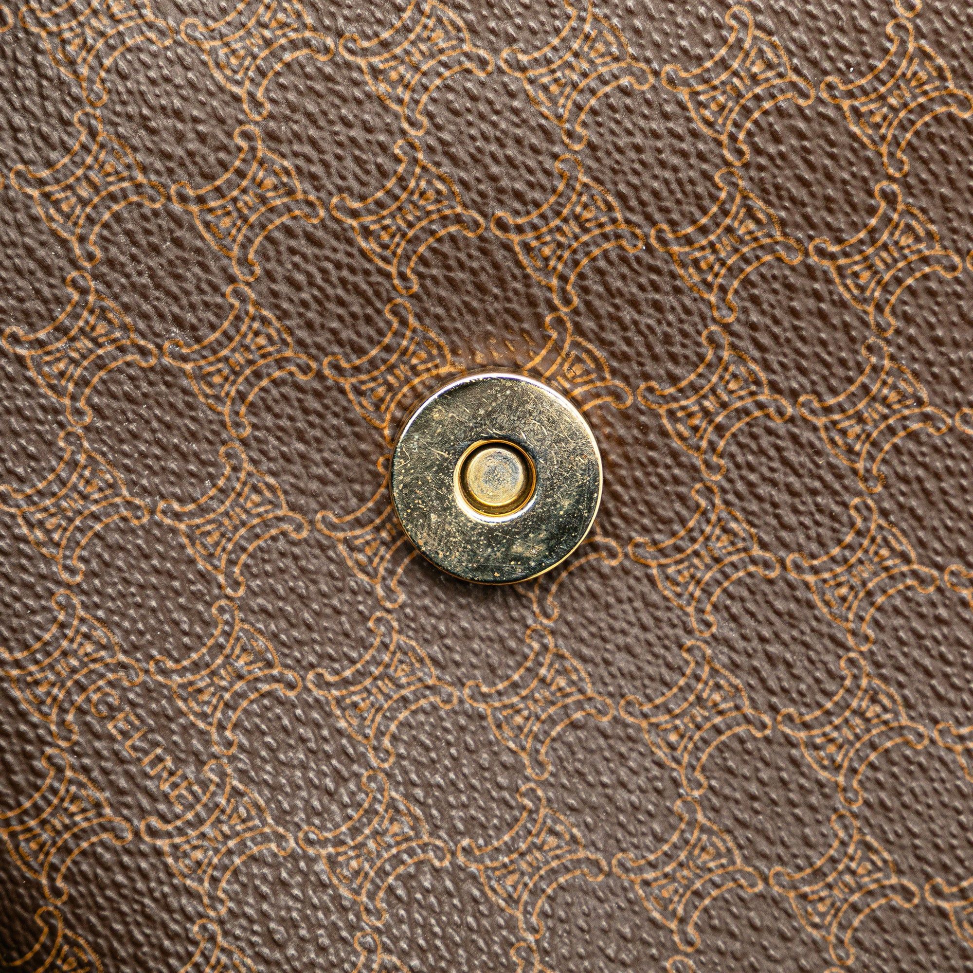 Celine Celine Macadam Coated Canvas Crossbody Brown Size ONE SIZE - 10 Thumbnail